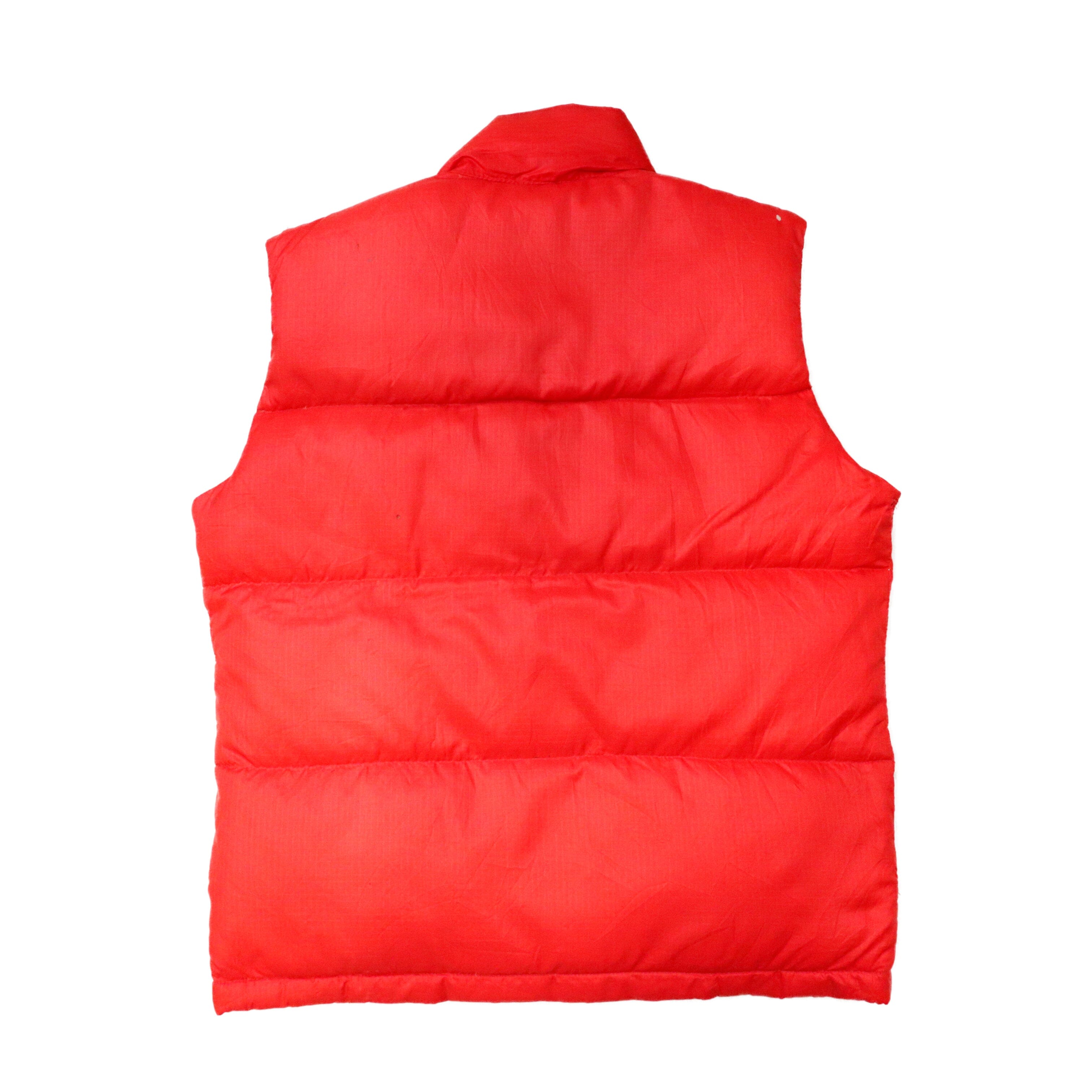 Vintage 70s The North Face Brown Lable Red Snap Button Puffer Vest Size M The North Face 