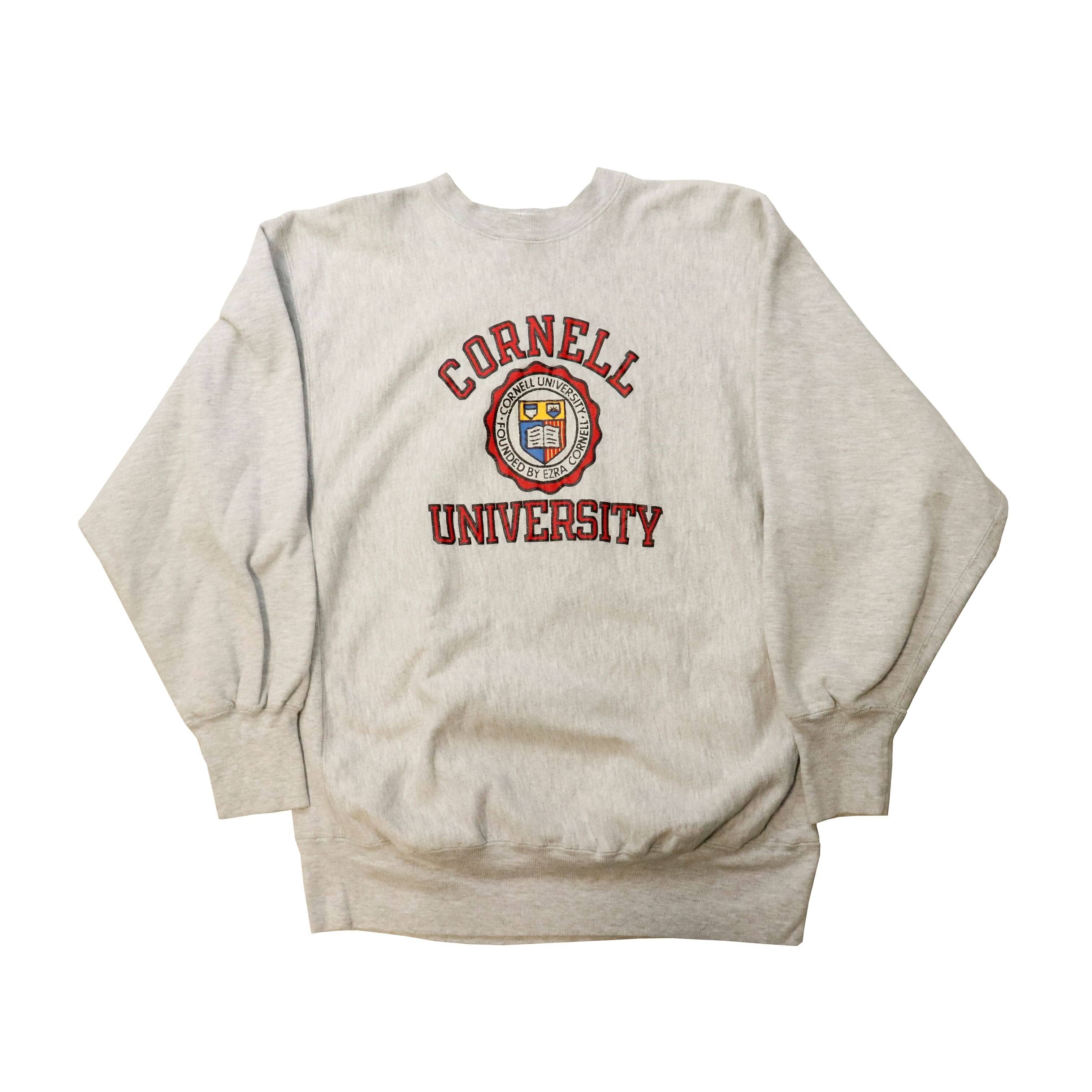 Vintage 80s Champion Reverse Weave Cornell University Crewneck Sweatshirt Size XL FAIF.CA 
