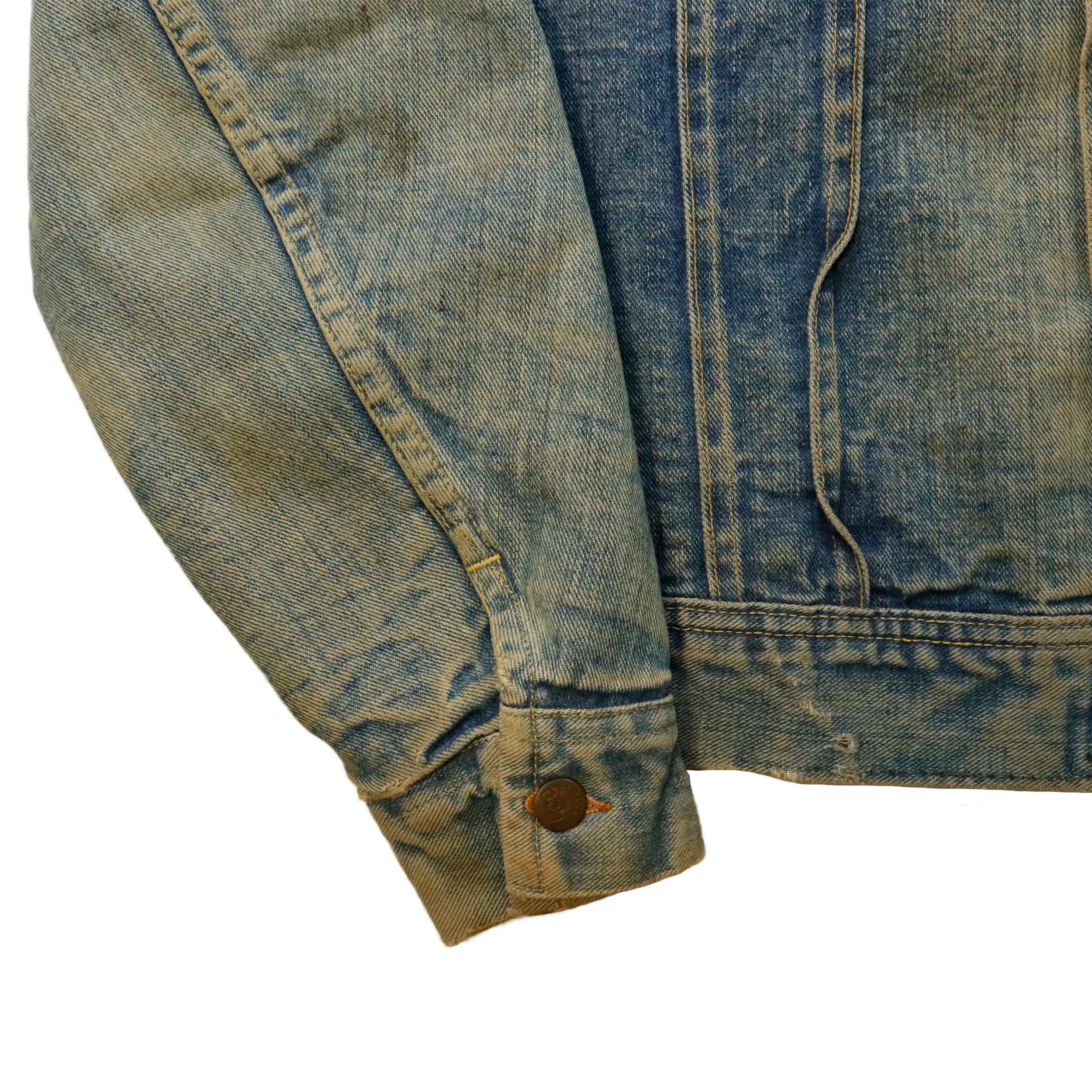 Vintage 80s Lee Riders Made in USA Corduroy Collar Denim Jacket Size N/A 171 