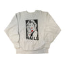 Vintage 80s Nails Graphic Sweatshirt Size L ABLE 