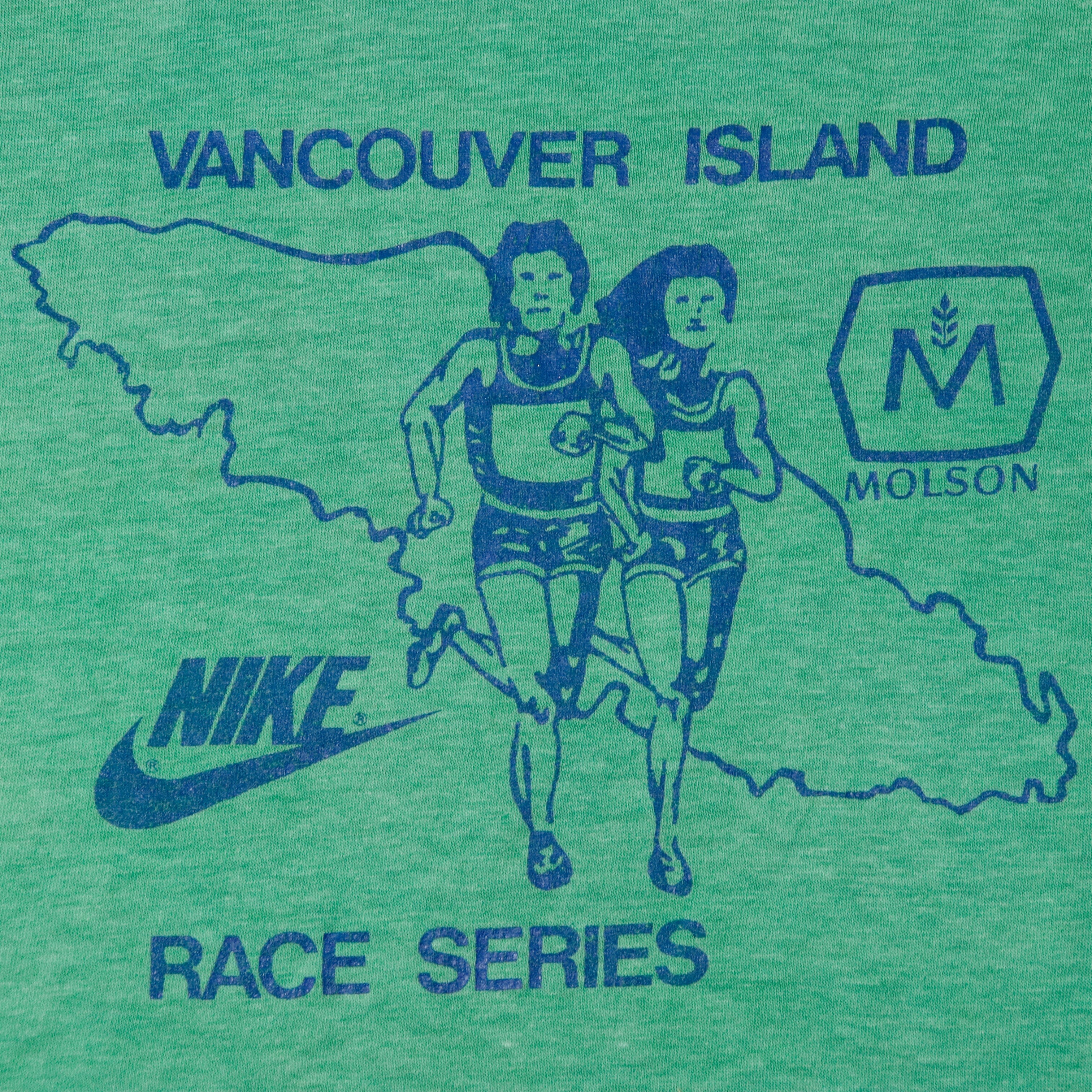 Vintage 80s Nike Vancouver Island Race Series Graphic Long Sleeve Shirt Size L 270 