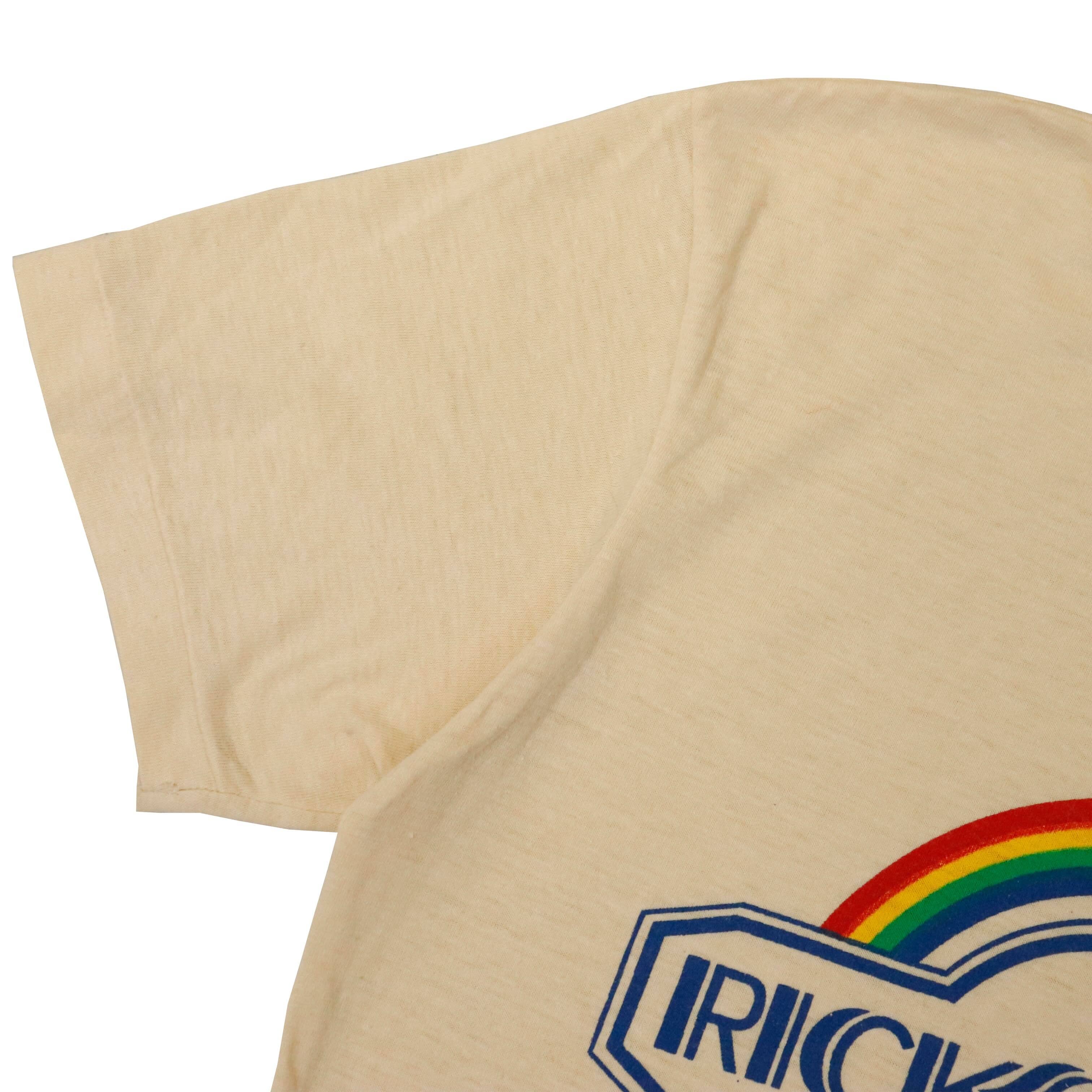 Vintage 80s Rick's Cafe Jamaica Rainbow Graphic T-shirt Size L FAIF.CA 