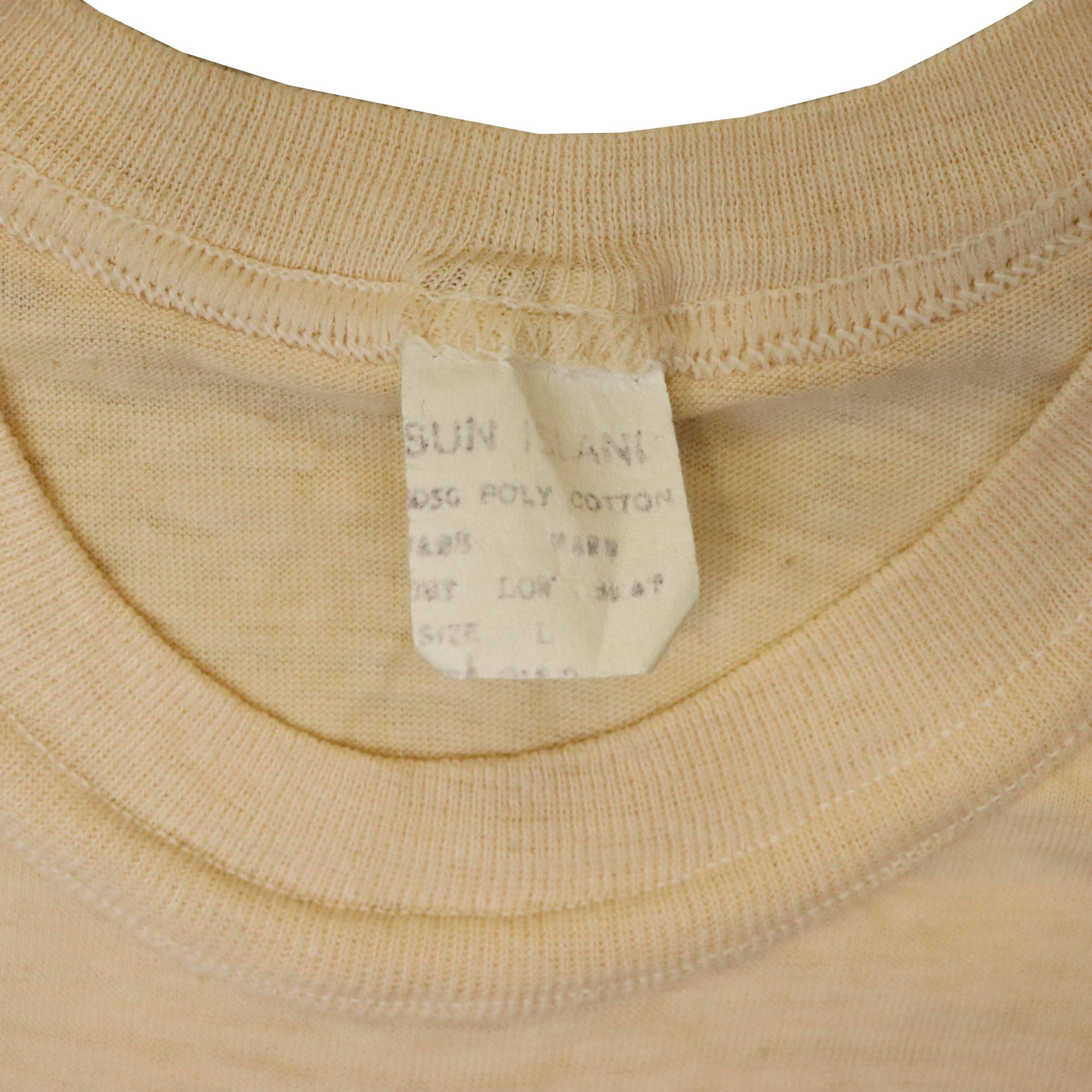 Vintage 80s Rick's Cafe Jamaica Rainbow Graphic T-shirt Size L FAIF.CA 