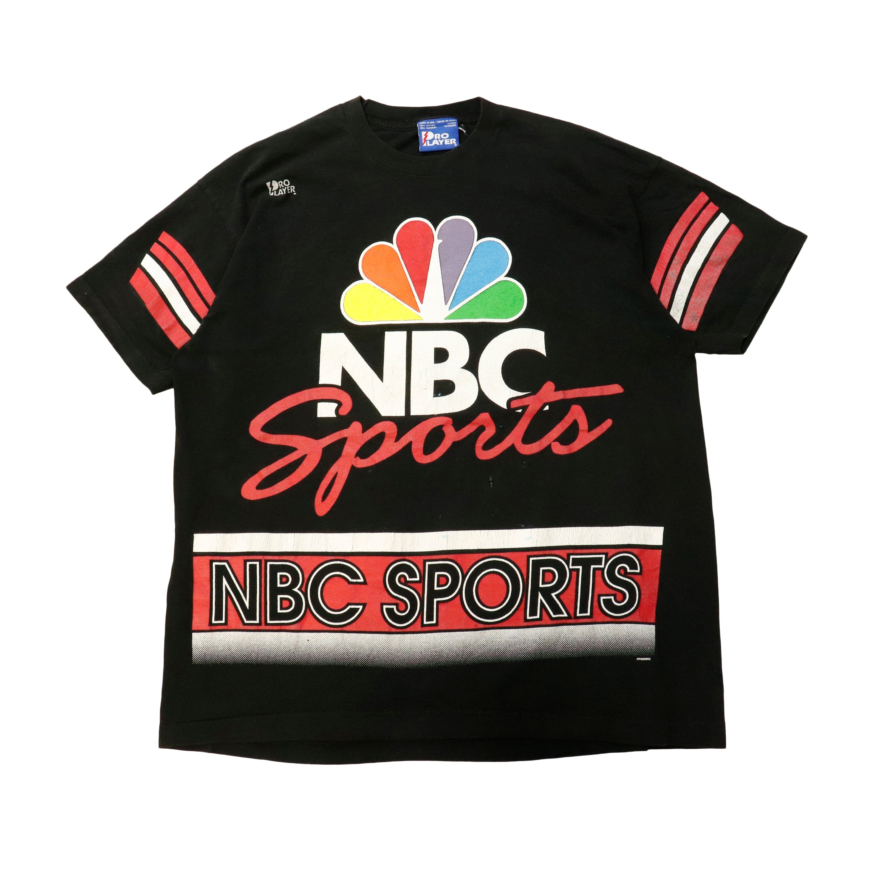 Vintage 90s AOP Pro Player NBC Sports Graphic T-Shirt Size XL 19812 