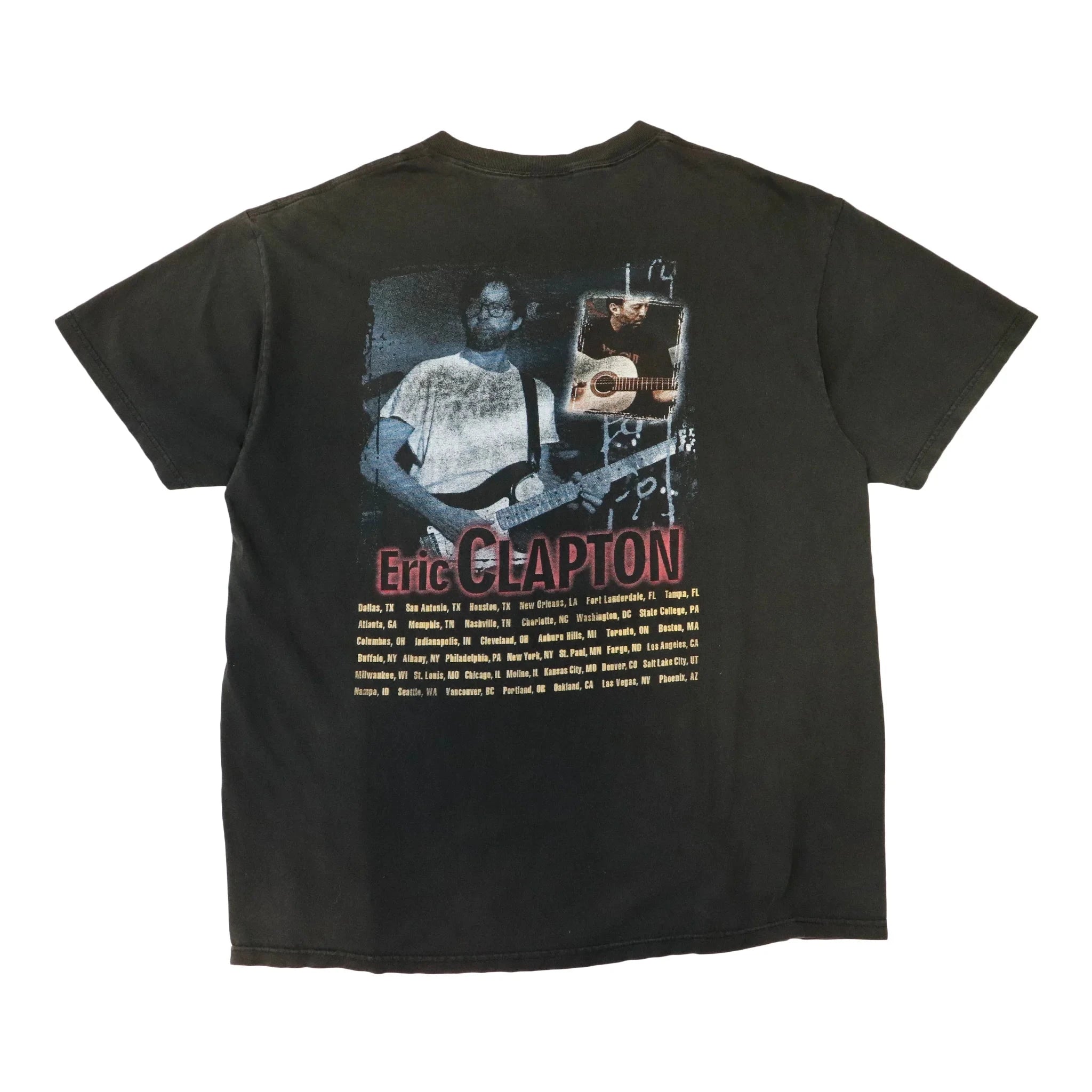 Vintage 90s Eric Clapton Rap Black T-Shirt Size XL Delta 