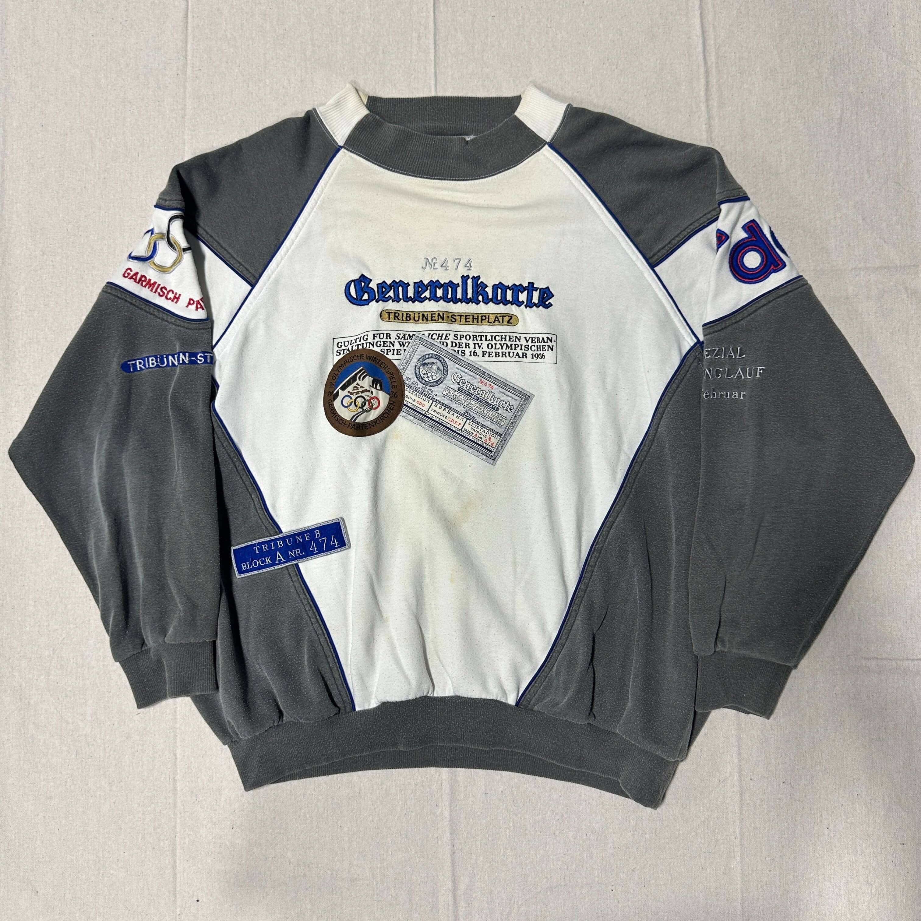 Vintage Adidas Garmisch-Partenkirchen Olympic Patch Sweatshirt Size XL FAIF.CA 