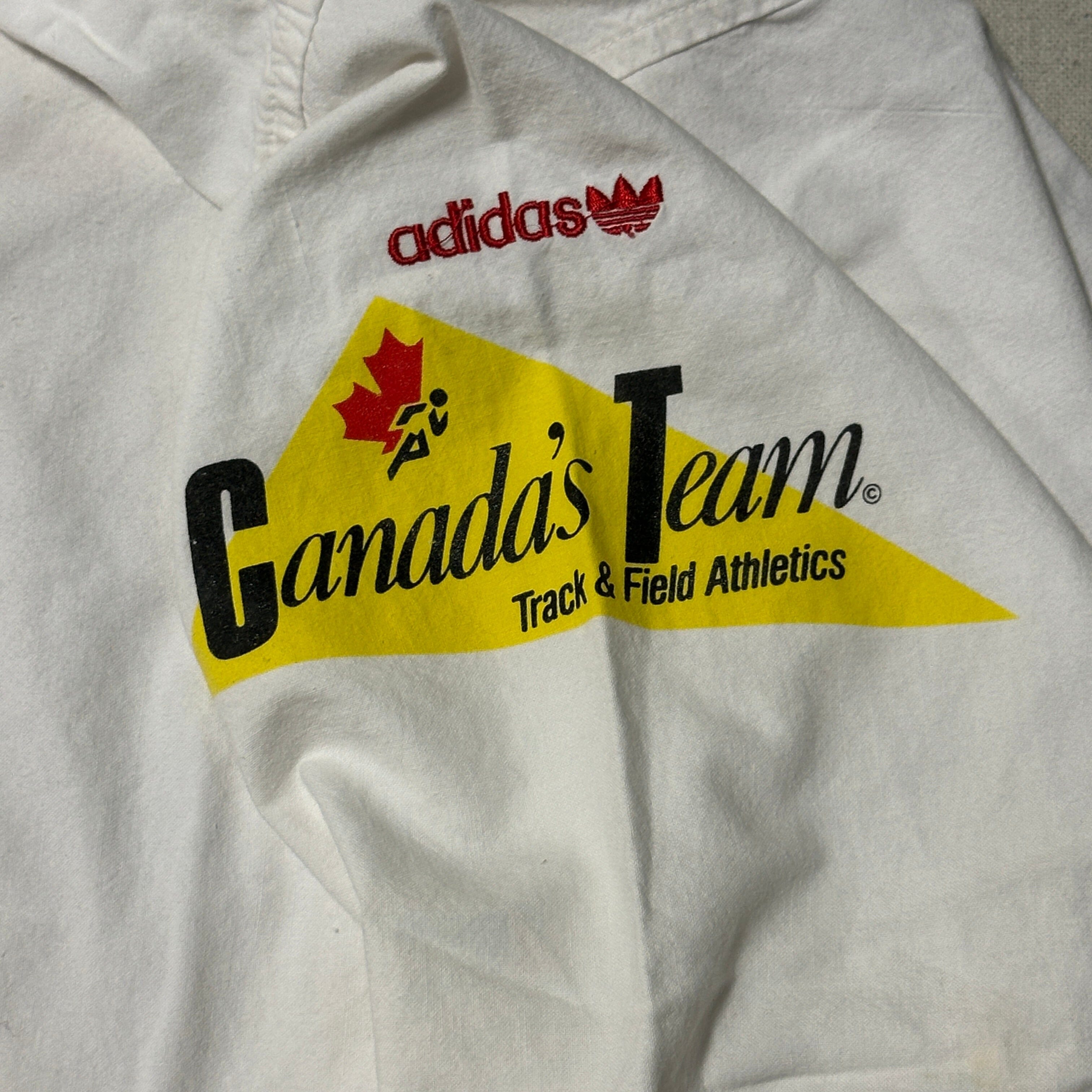 Vintage adidas Seoul 88 Maple Leaf Crewneck Sweatshirt Size XL FAIF.CA 