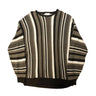 Vintage Alexander Lloyd striped textured 3D knit sweater Size XXXL FAIF.CA 