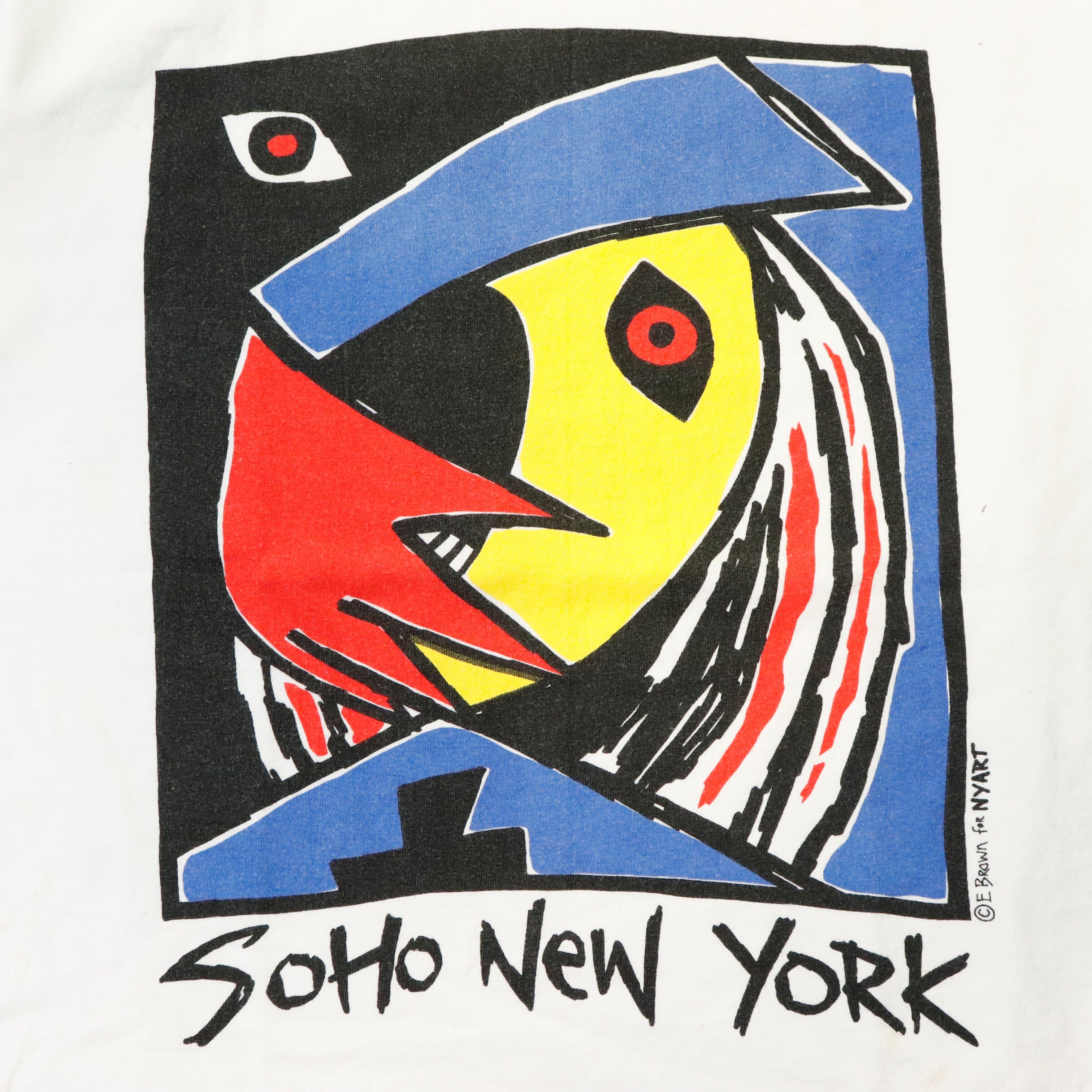 Vintage Art Universities Soho New York Graphic T-Shirt Size M 15038 