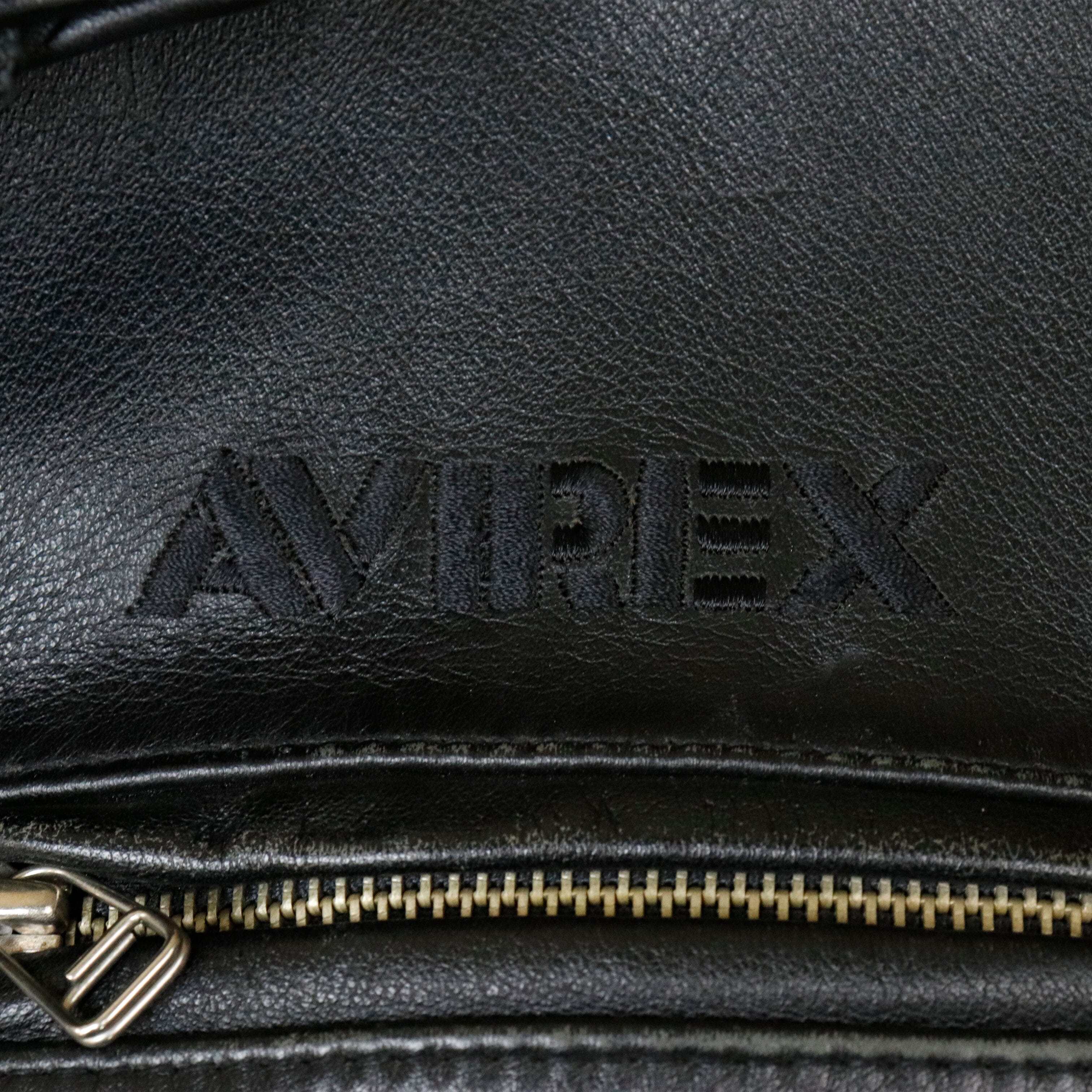 Vintage Avirex Daytona 92 World Championship Motorcycle Leather Jacket Size XL Biker Black Patches Avirex 