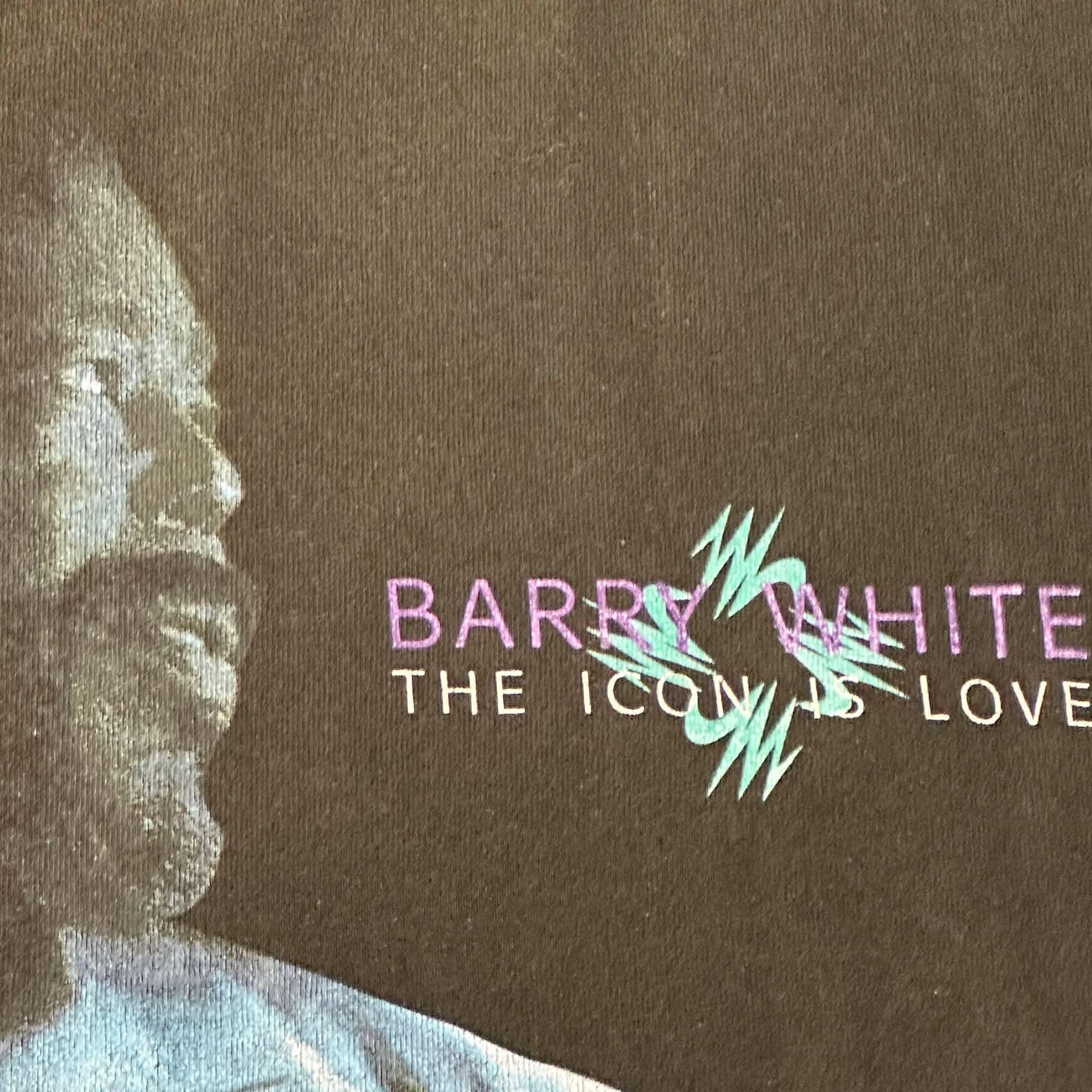 Vintage Barry White The Icon Is Love Graphic T-Shirt Size L FAIF.CA 