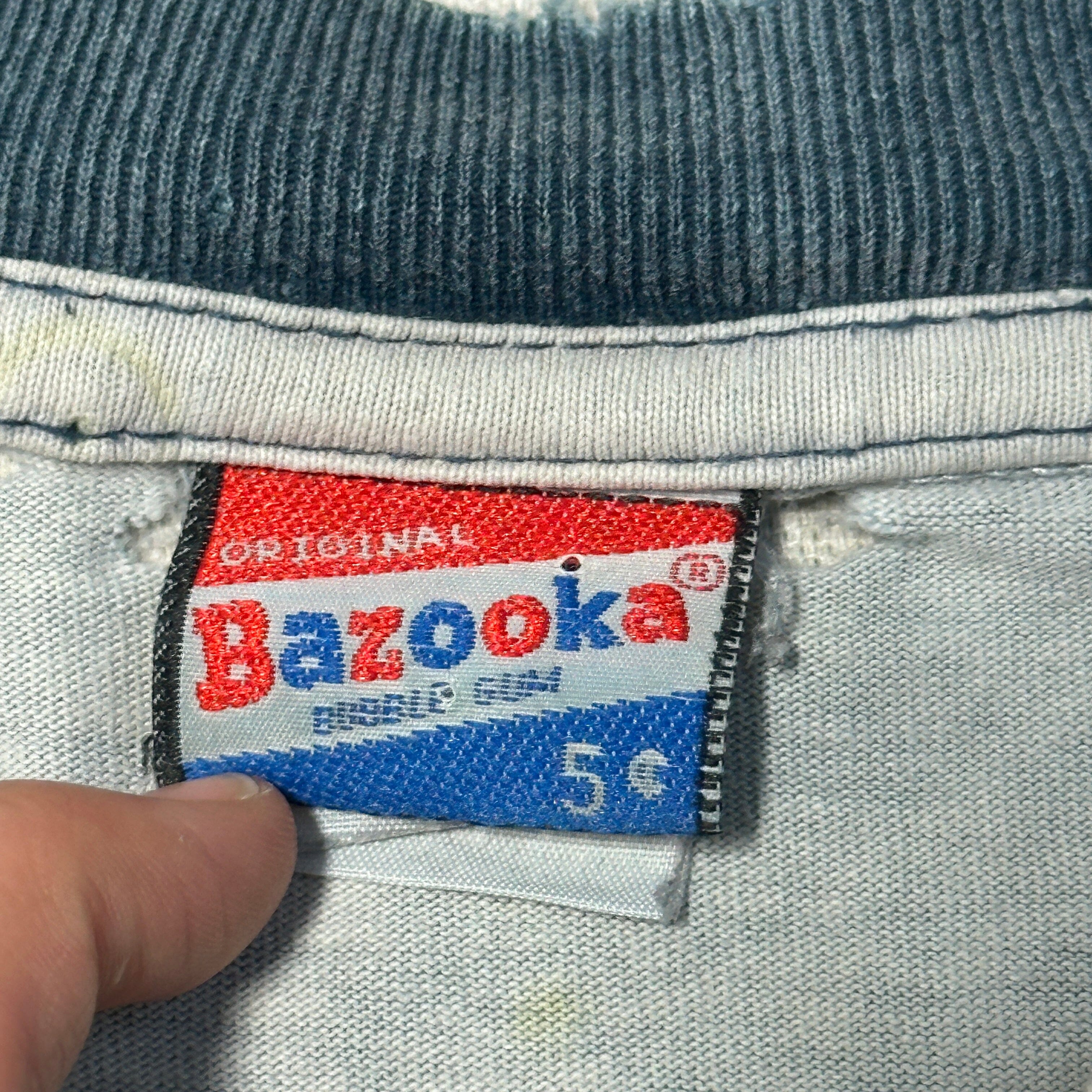 Vintage Bazooka Joe Comic Graphic T-Shirt Size S aop 90s FAIF.CA 