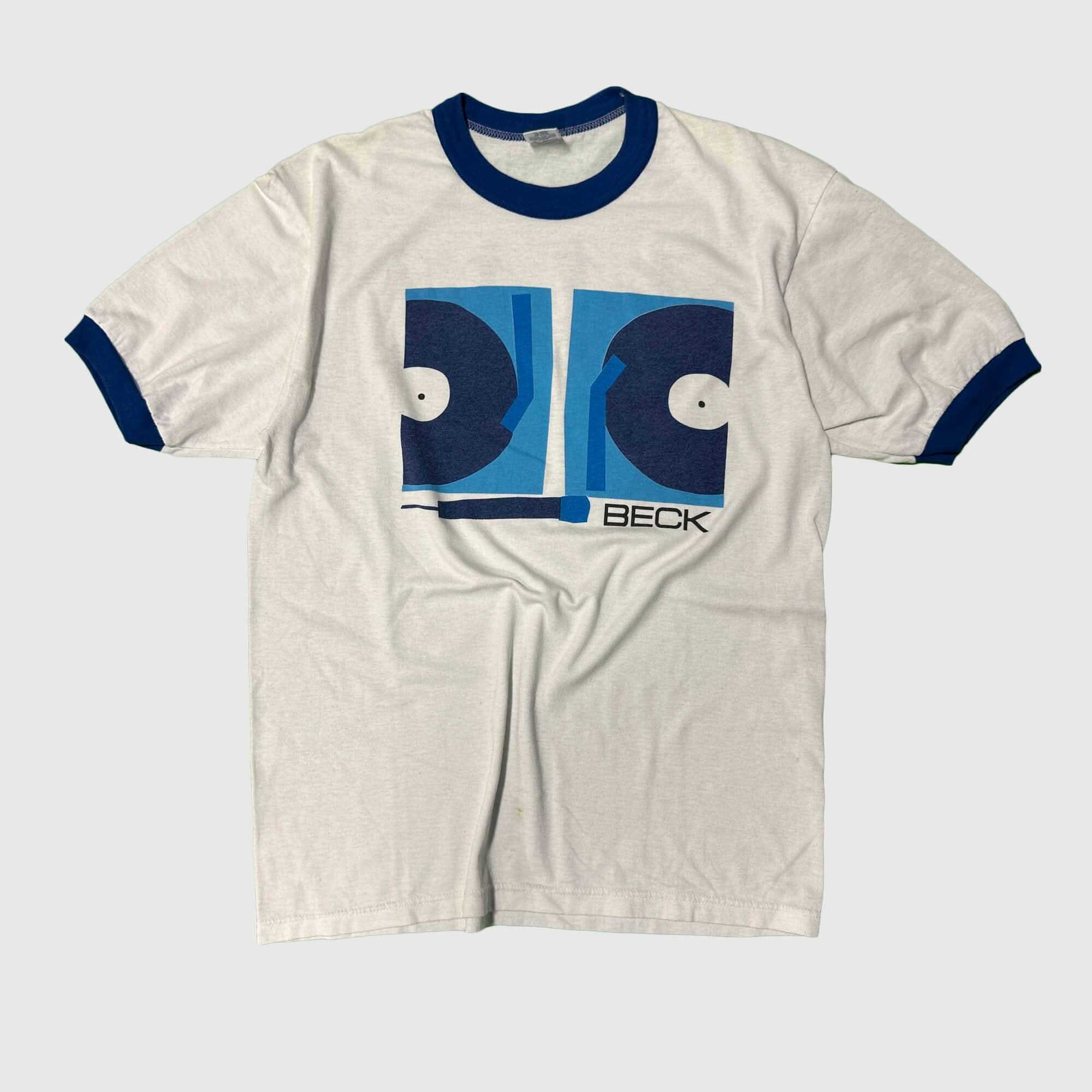 Vintage Beck Graphic Ringer T-Shirt Size Large FAIF.CA 