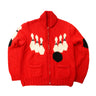 Vintage Bowling Red Cowisch Knit Zip-Up Cardigan Size N/A 50s Other 