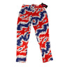 Vintage Buffalo Bills Zubaz red white and blue splatter print pants Size L FAIF.CA 