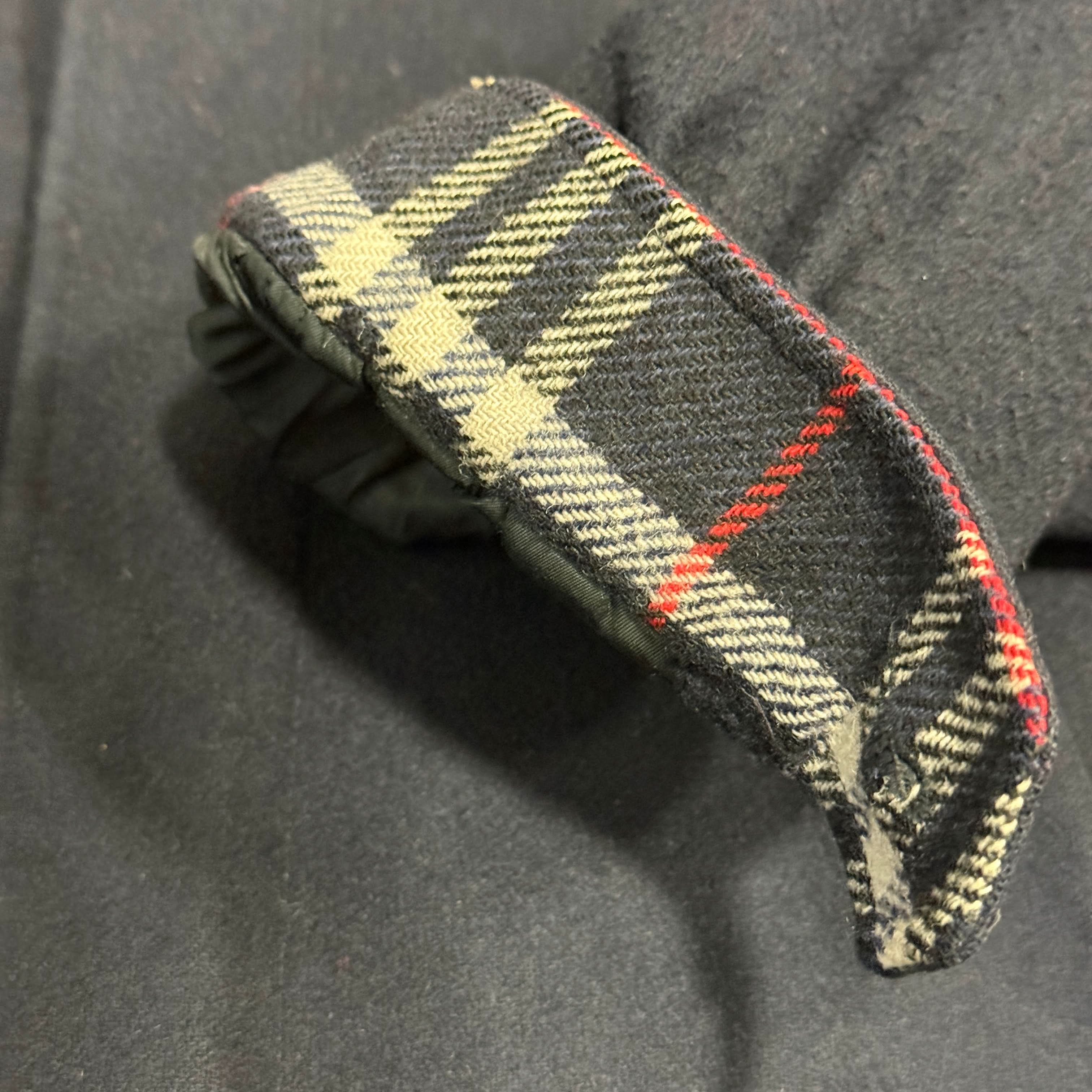 Vintage Burberrys Plaid-Lined Wool Bomber Jacket Size L 80s Authentic FAIF.CA 