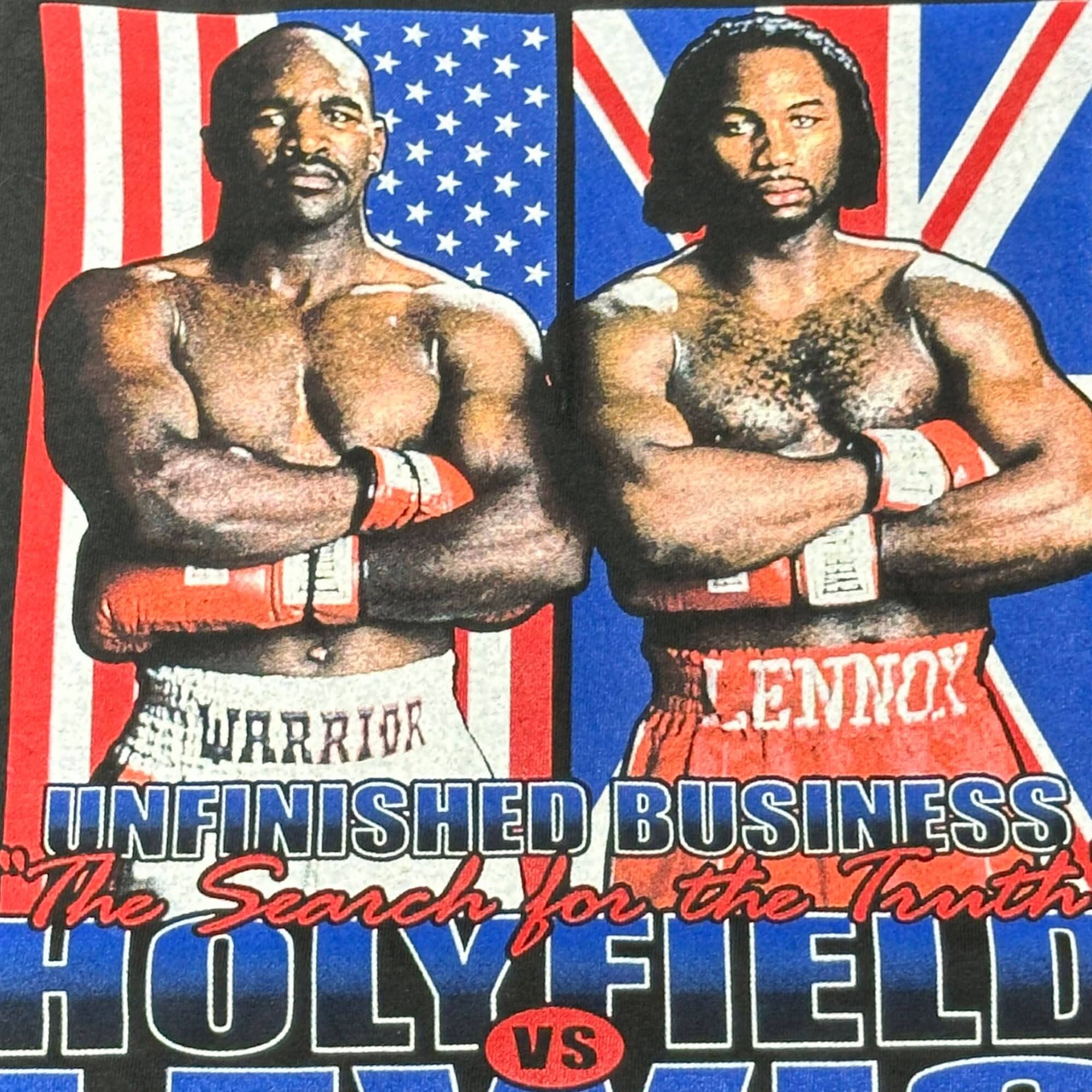 Vintage Caesars Holyfield vs. Lewis Boxing Graphic T-Shirt Size XL FAIF.CA 