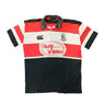 Vintage Canterbury of New Zealand Striped Rugby Shirt Size L 24962 