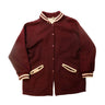 Vintage Car Club Coat 40s Lasley Knitting Co. Striped Rib Collar Varsity Jacket Size M FAIF.CA 