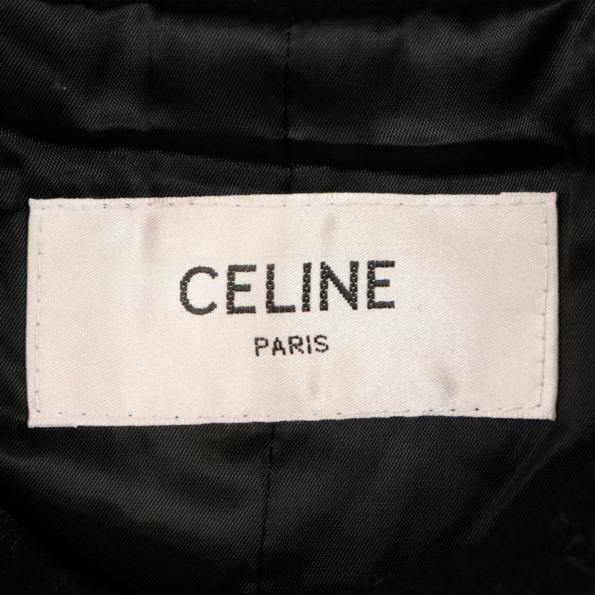 Vintage Celine Paris Womens Black Blazer Yellow Details Size 36 CELINE 