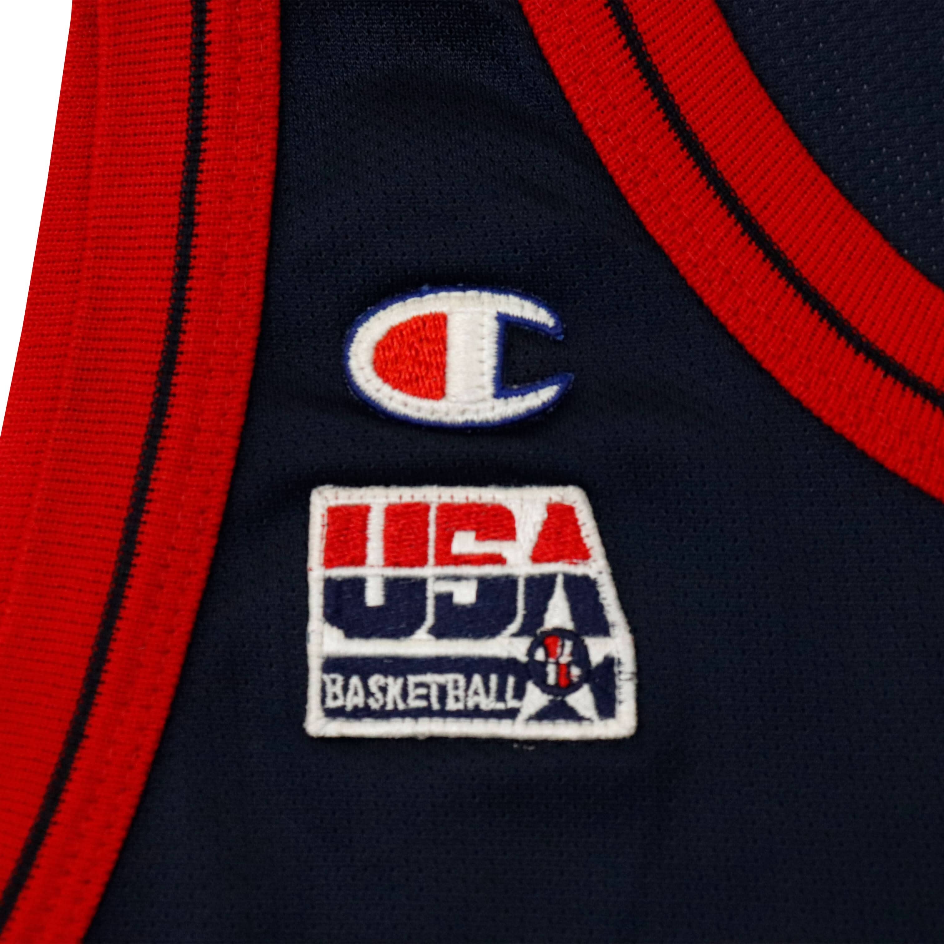Vintage Champion #15 USA Basketball Olajuwon Jersey Size 48 FAIF.CA 