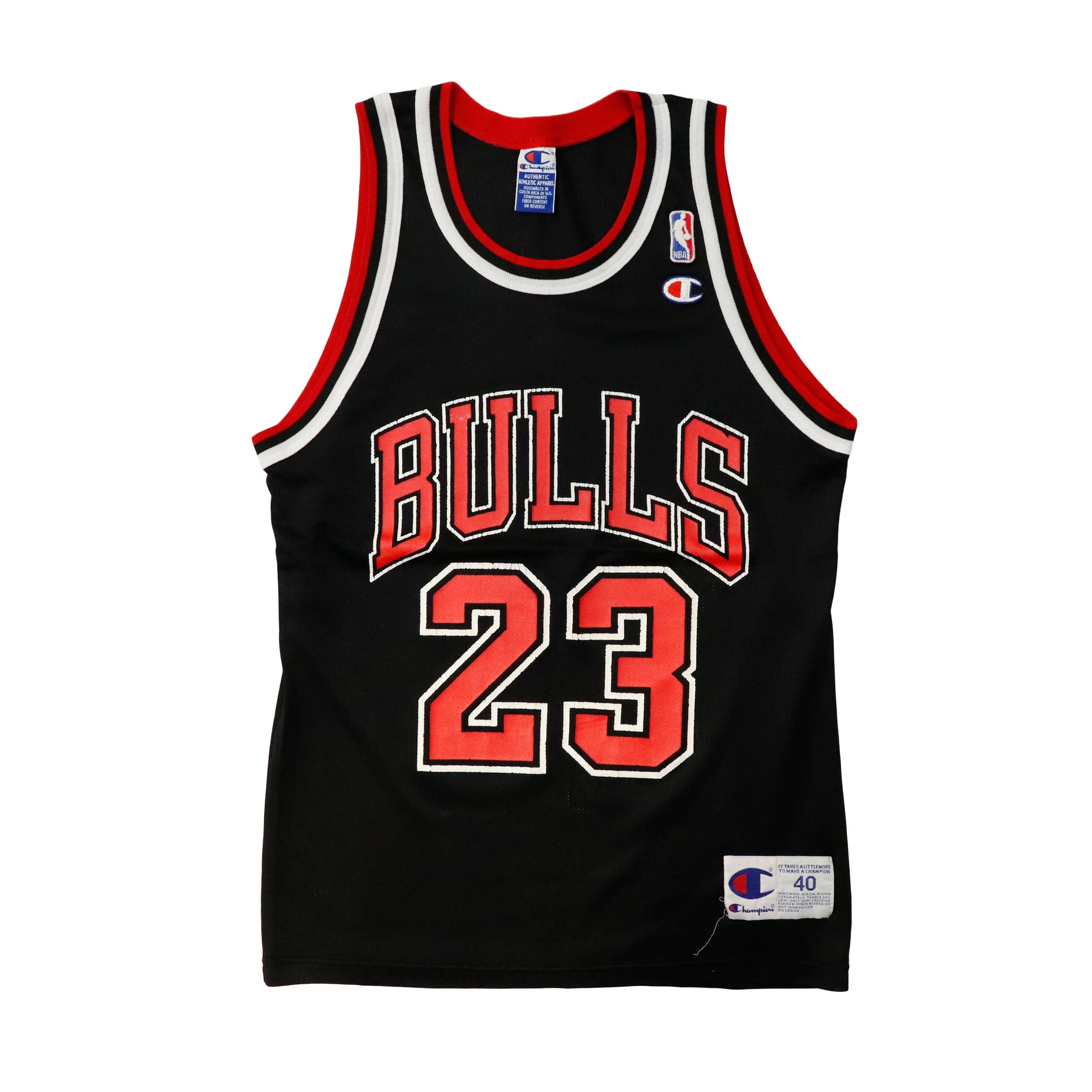 Vintage Champion #23 Chicago Bulls Michael Jordan Basketball Jersey Size 40 FAIF.CA 