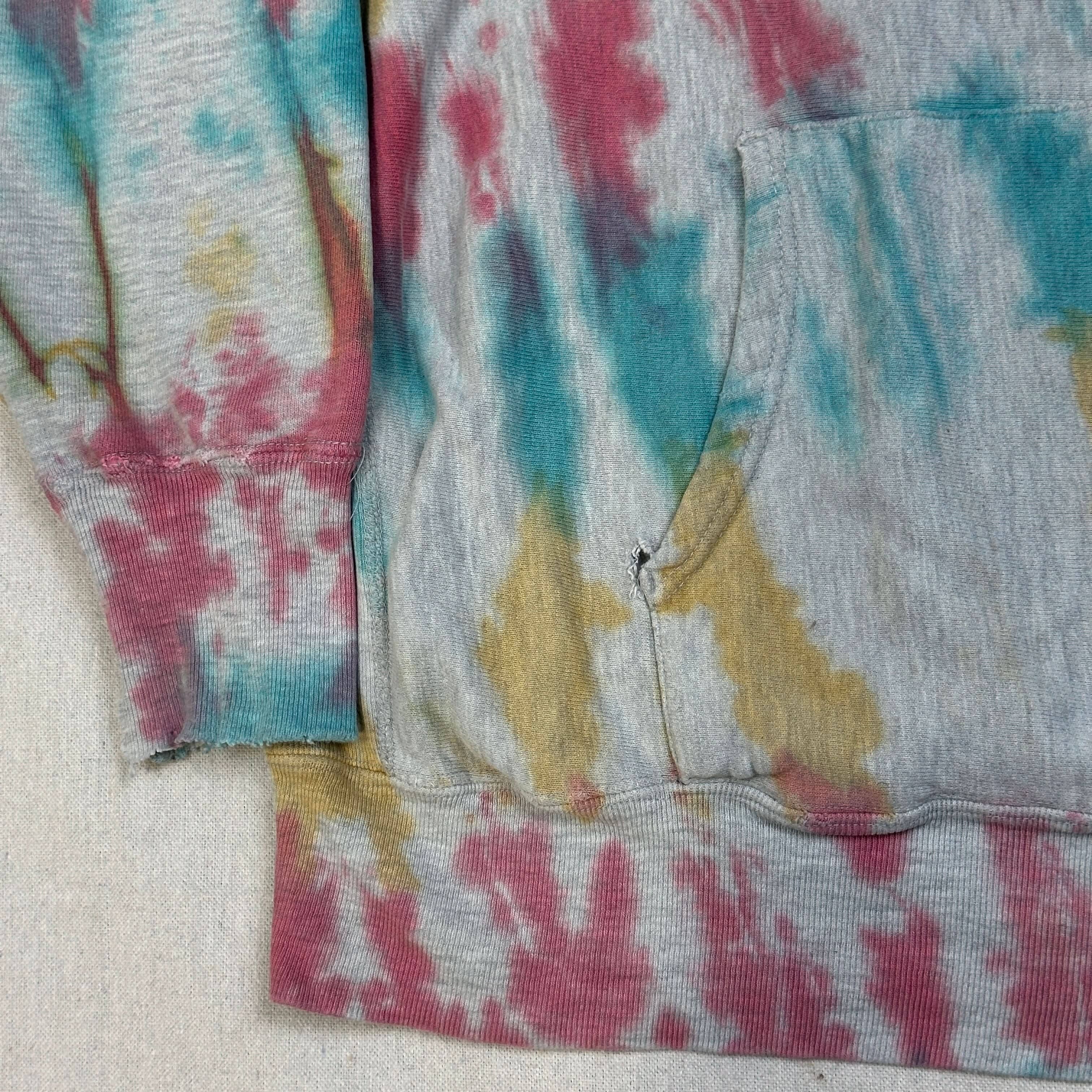 Vintage Champion 90s Reverse Weave Tie-Dye Widener Law Hoodie Size XL FAIF.CA 