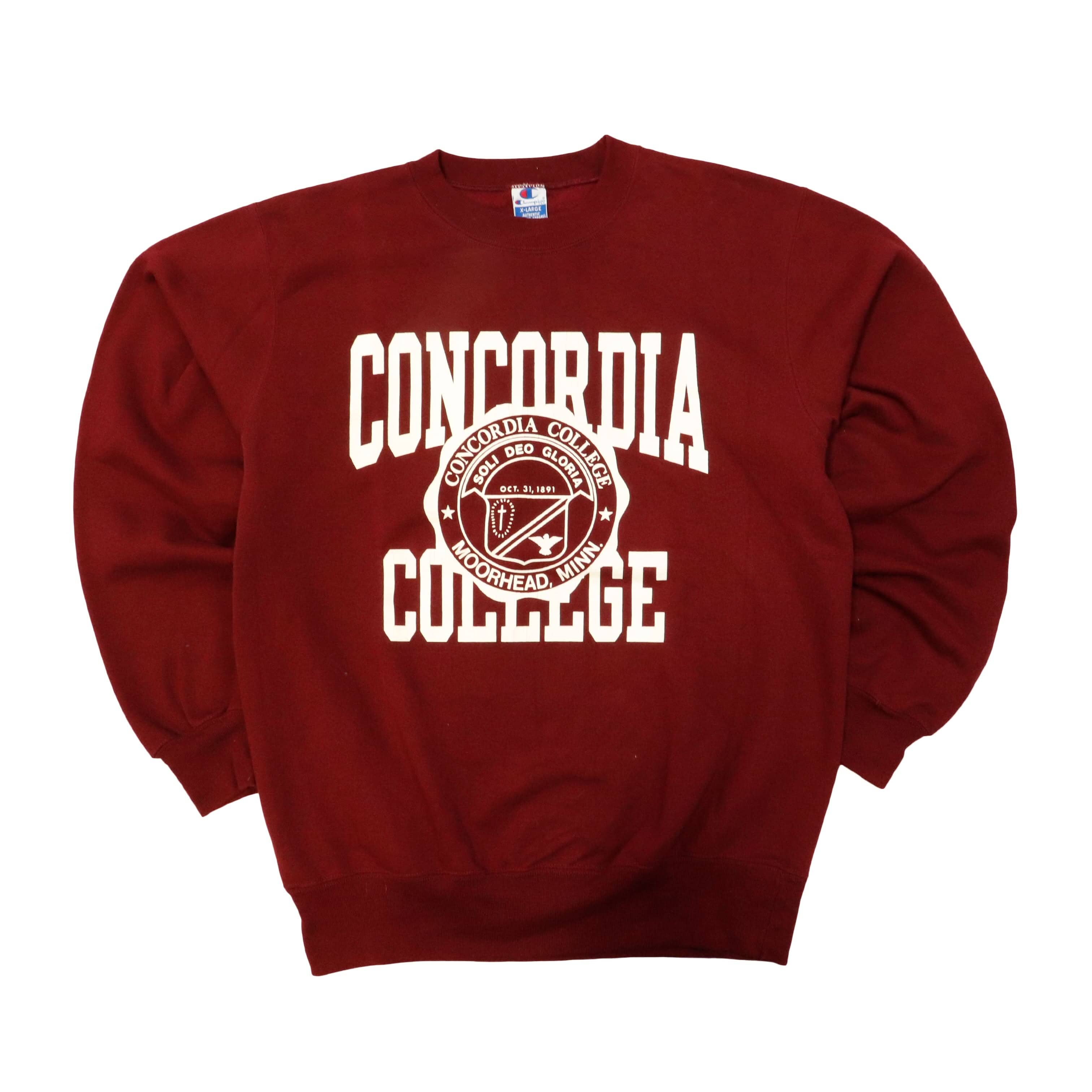 Vintage Champion Concordia College Graphic Crewneck Sweatshirt Size XL FAIF.CA 