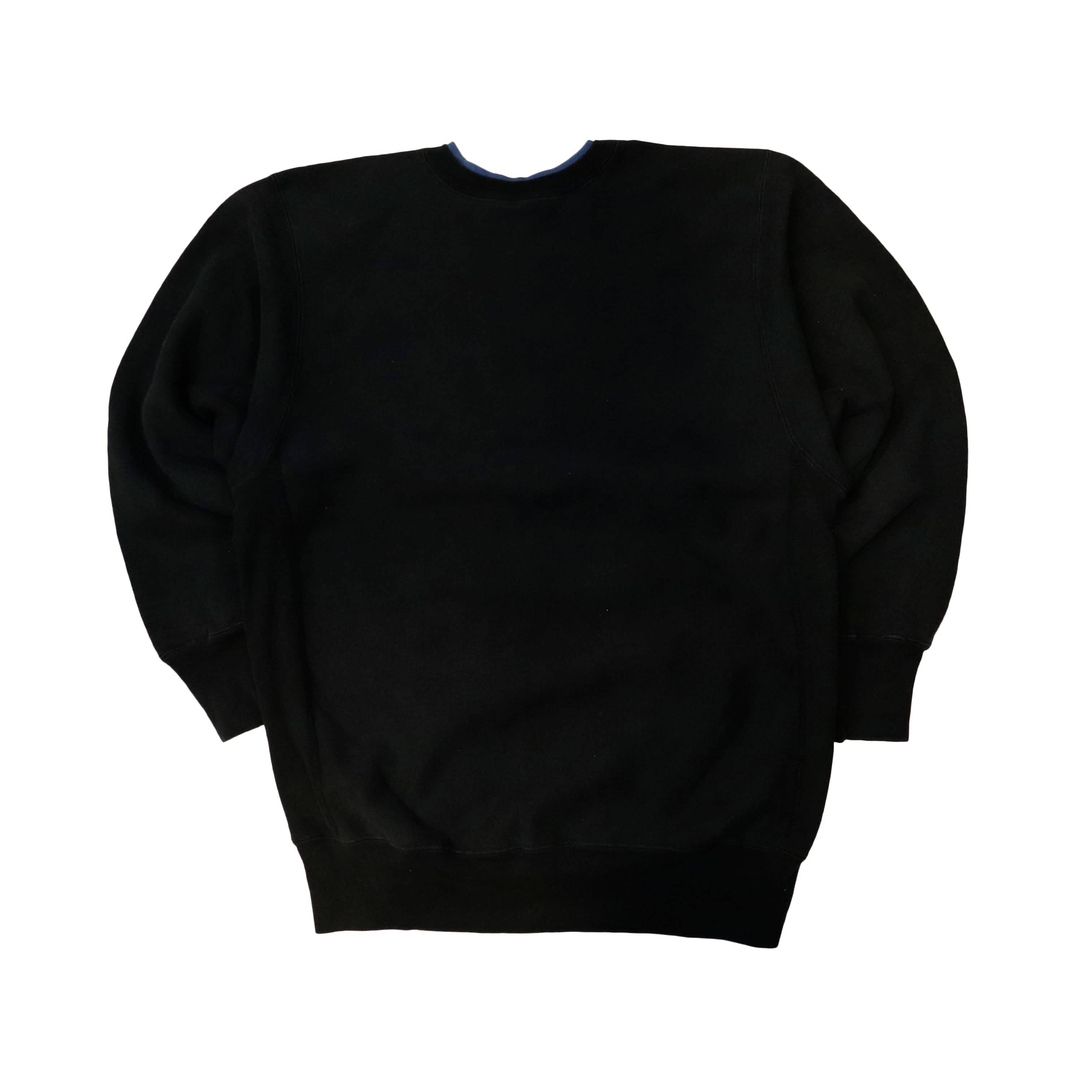 Vintage Champion Reverse Weave Black Crewneck Sweatshirt Size XXL FAIF.CA 