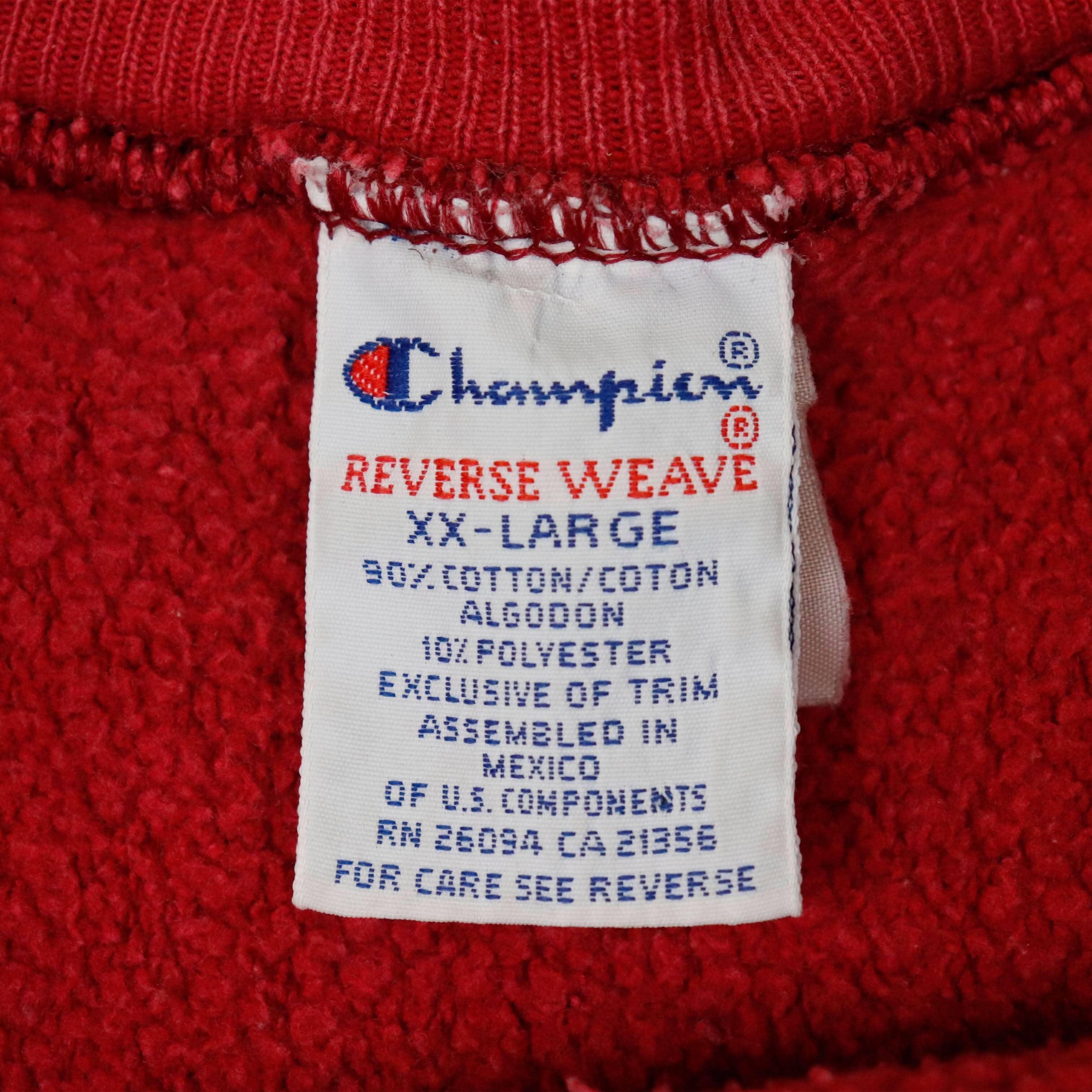 Vintage Champion Reverse Weave Red Sweatshirt Size XXL FAIF.CA 