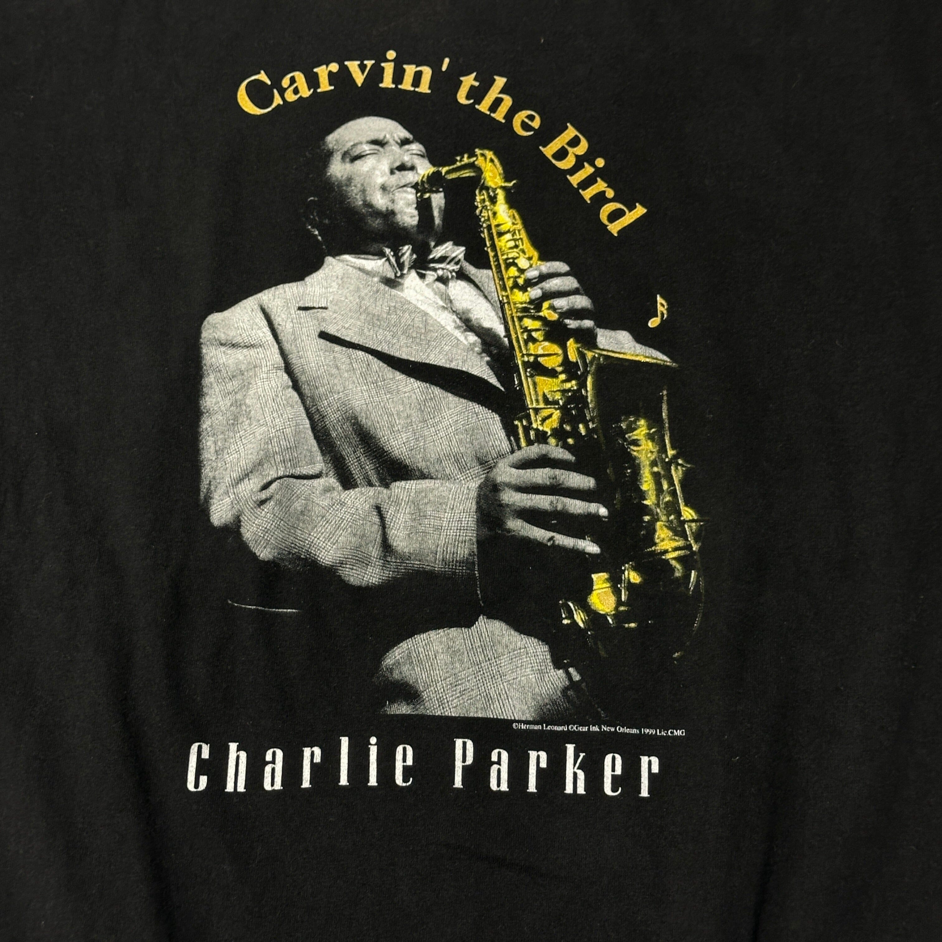 Vintage Charlie Parker Carvin' the Bird Jazz Graphic T-Shirt Size XXL FAIF.CA 