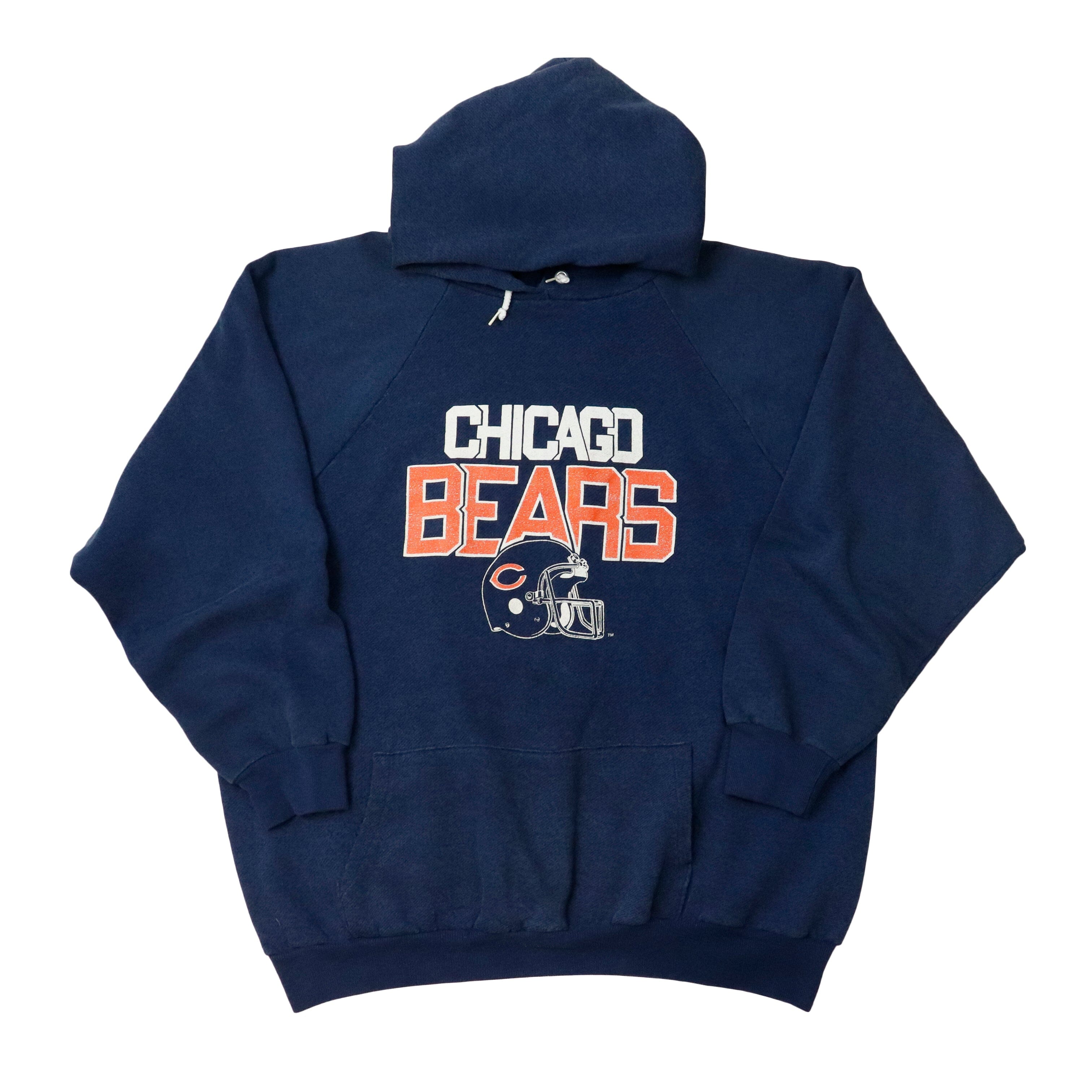 Vintage Chicago Bears Blue Hoodie Size XL American Trench 