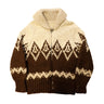 Vintage Cowichan Hand Knit Shawl Collar Zip-Up Sweater Size N/A FAIF.CA 