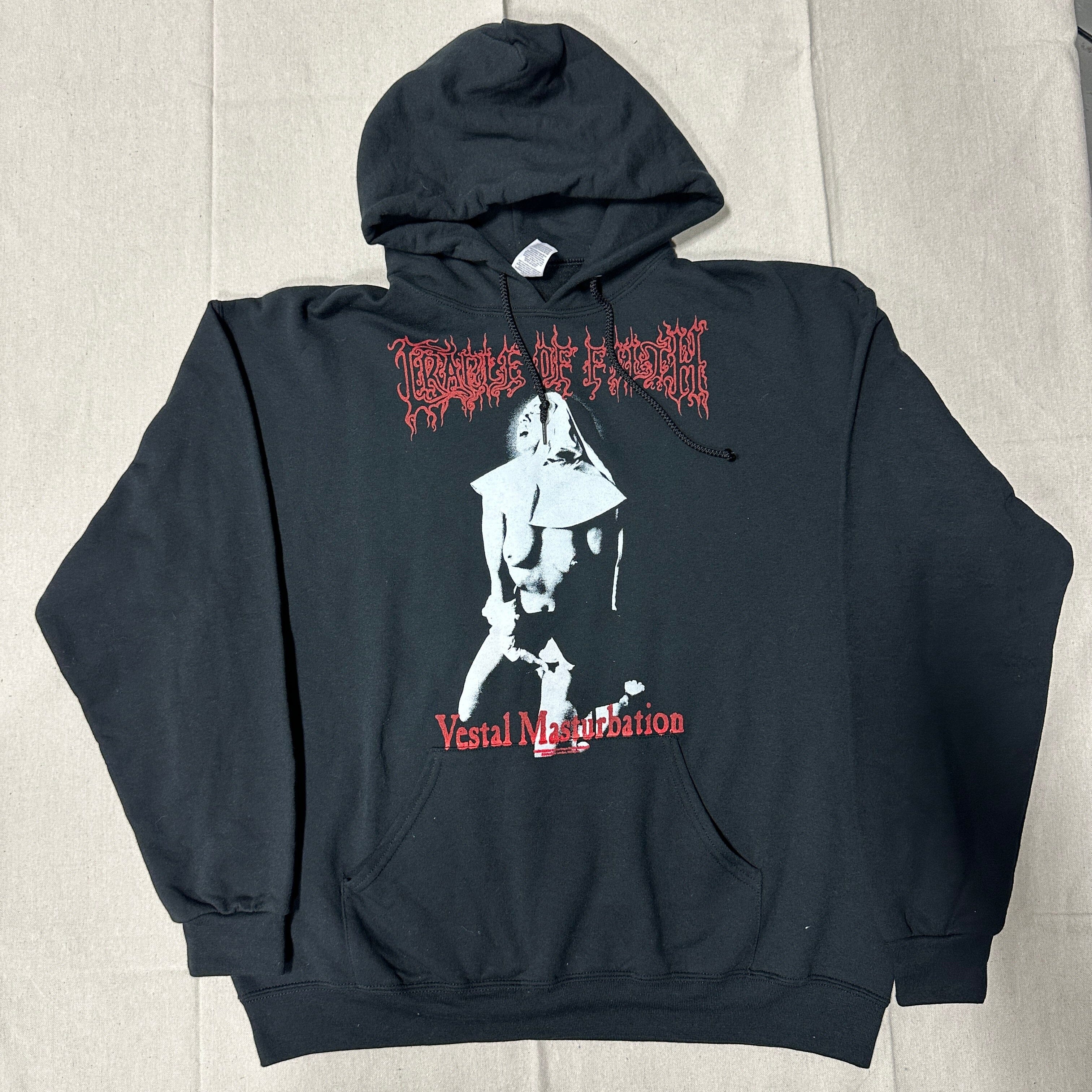 Vintage Cradle of Filth Vestal Masturbation Hooded Sweatshirt Size XL y2k FAIF.CA 