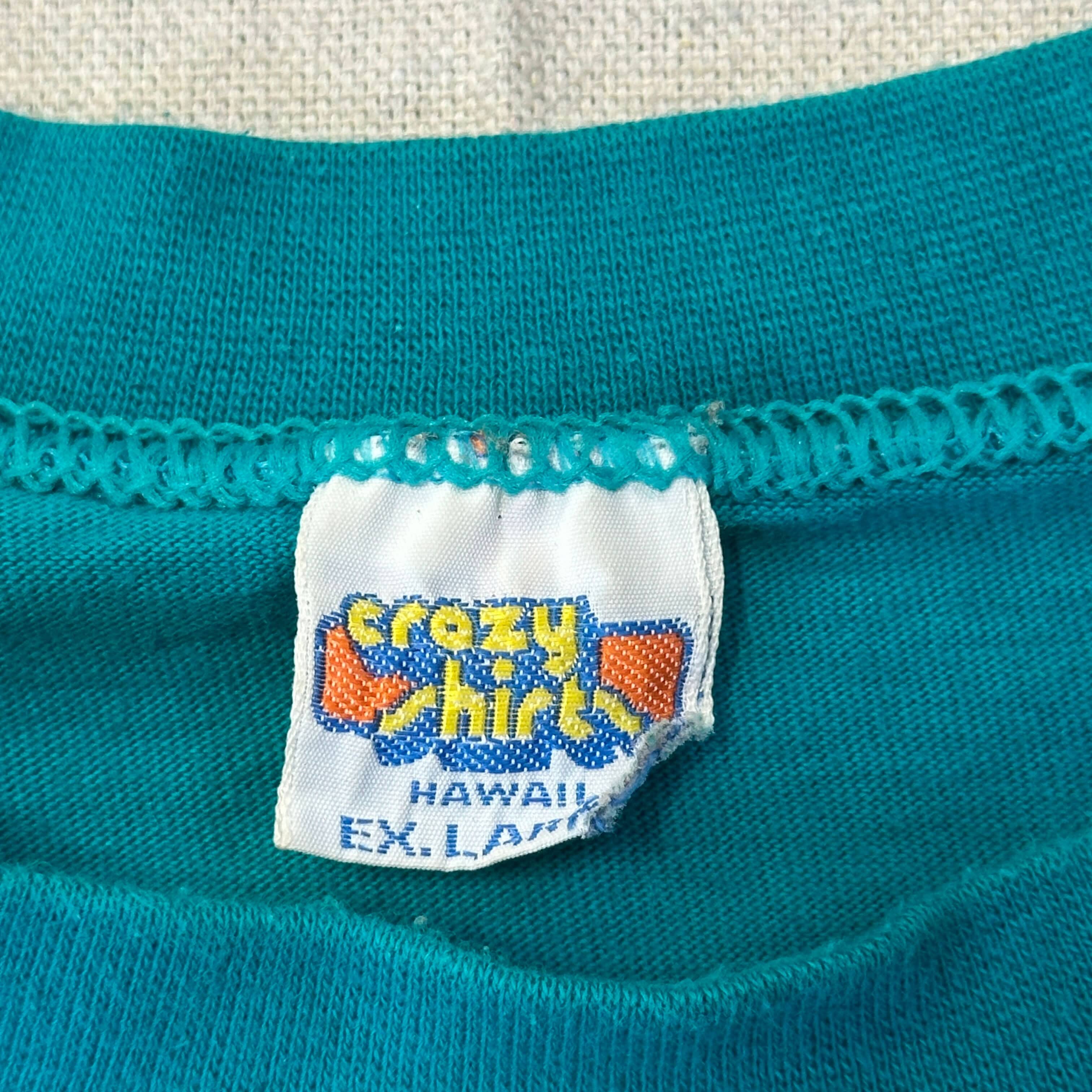 Vintage Crazy Shirts Maui Hawaii Whale Graphic Long Sleeve T-Shirt Size XL FAIF.CA 