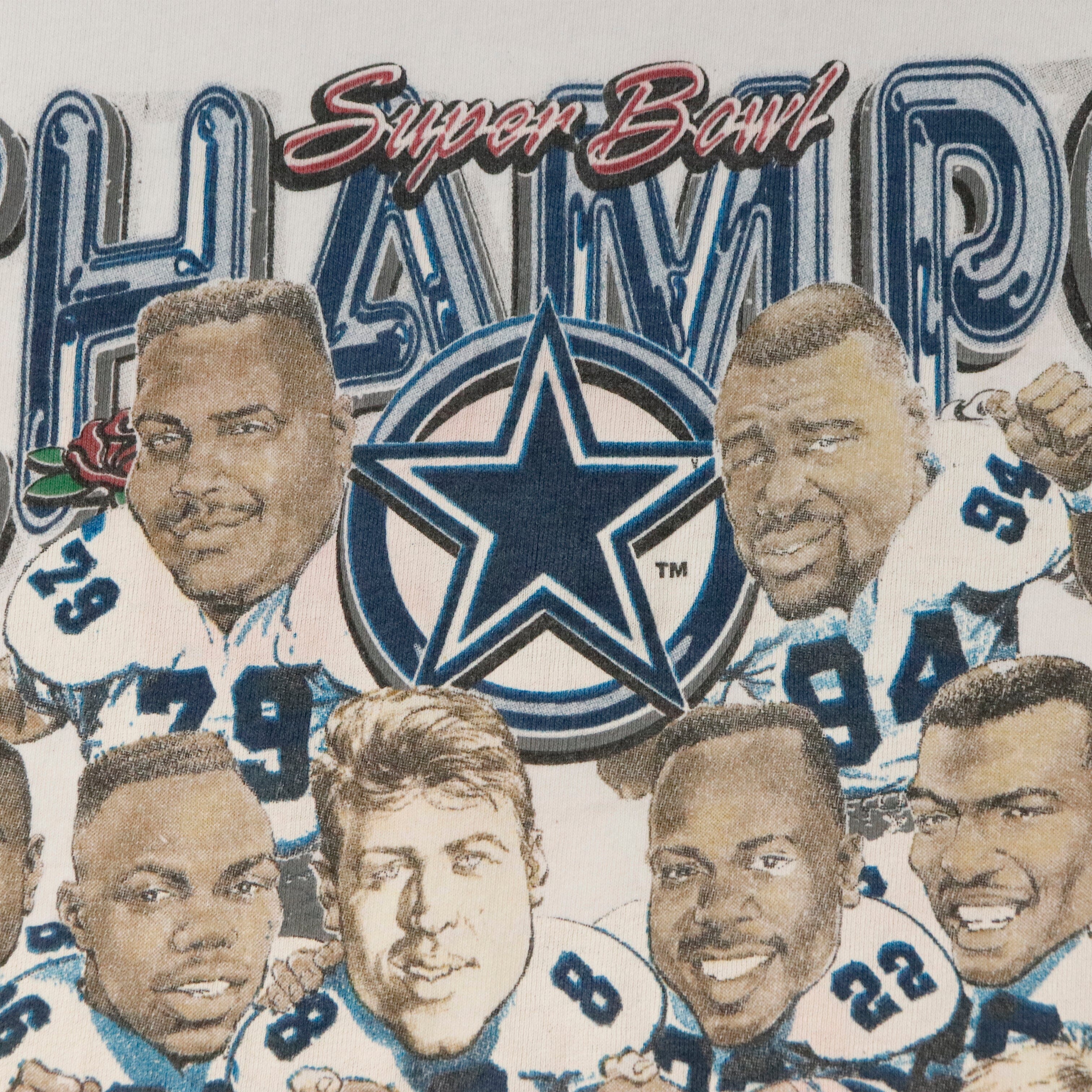 Vintage Dallas Cowboys 1993 Salem Sportswear Super Bowl Champions Graphic T-Shirt Size M Salem Sportswear 
