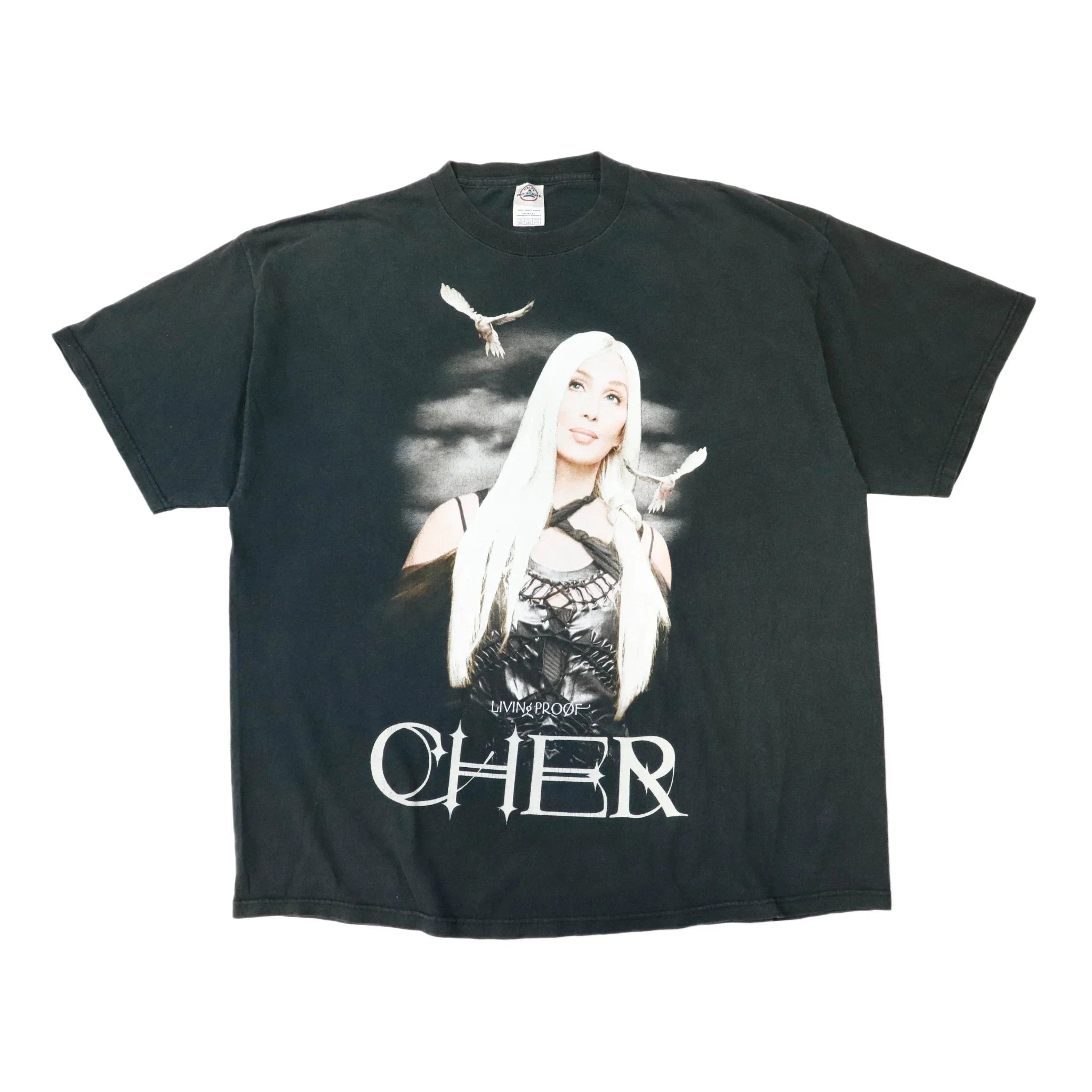 Vintage Delta Cher Black T-Shirt Size XXL Delta Pro Weight 