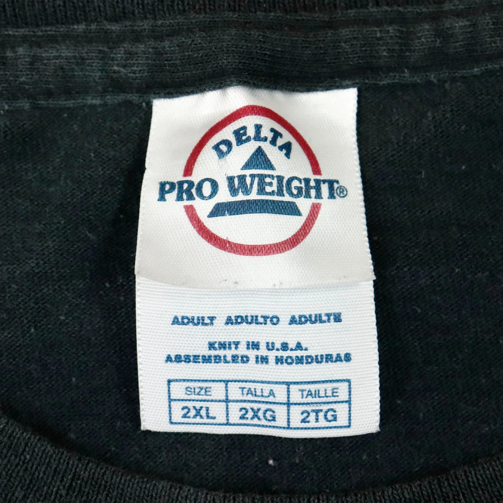 Vintage Delta Cher Black T-Shirt Size XXL Delta Pro Weight 