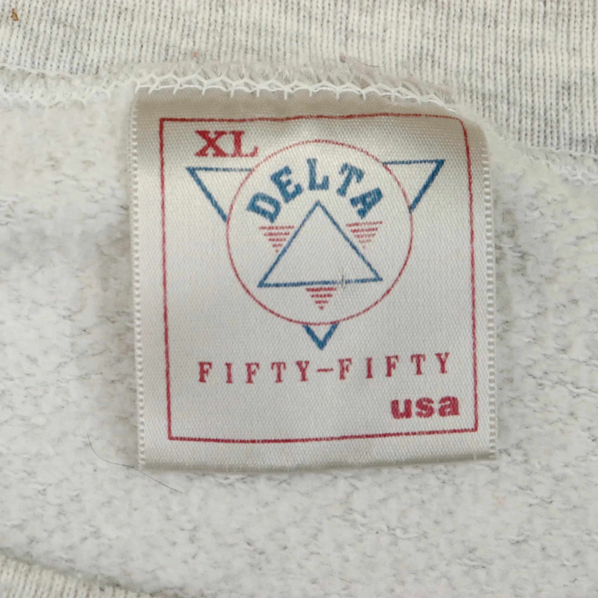 Vintage Delta Miami Florida Sail Club Grey Crewneck Sweatshirt Size XL Delta 