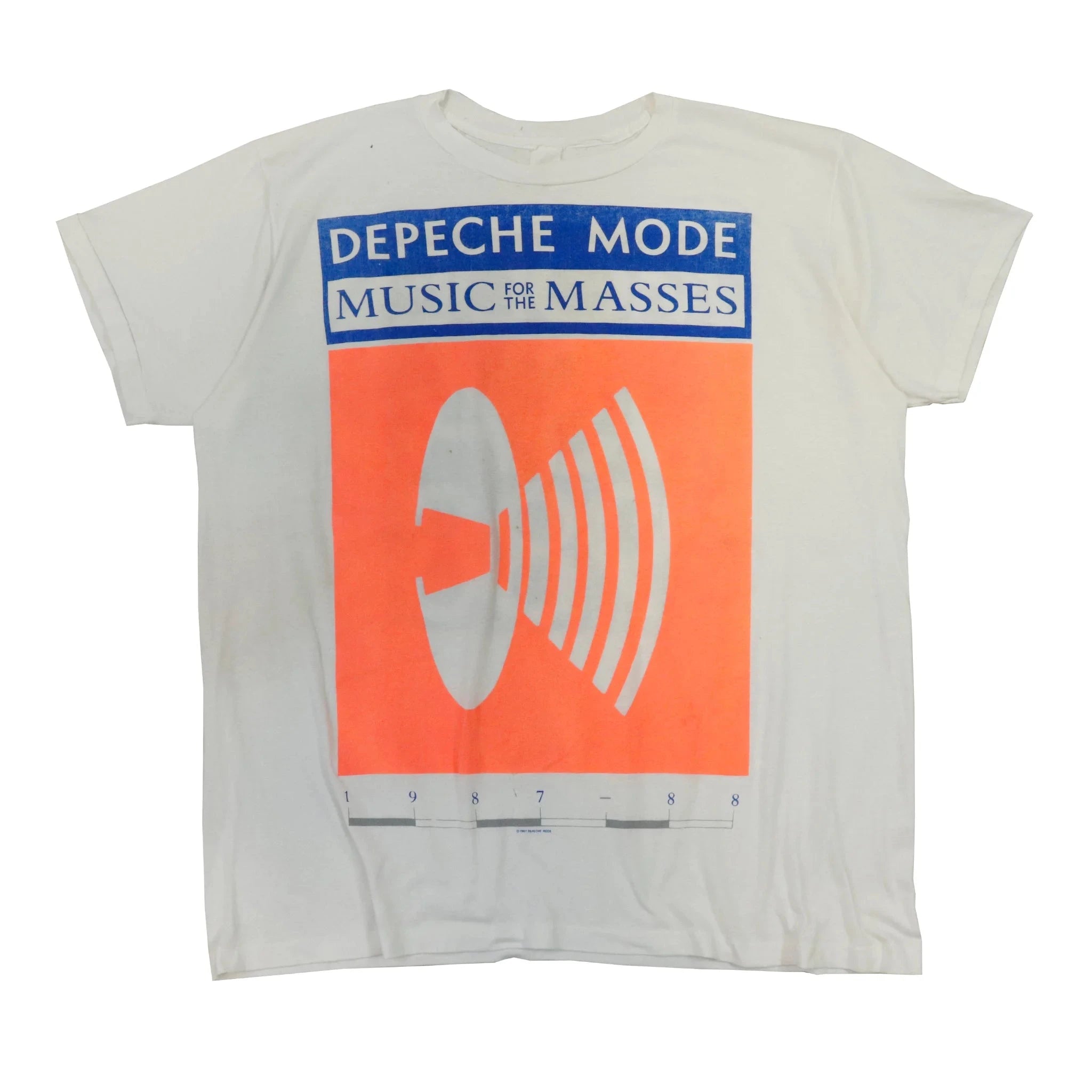 Vintage Depeche Mode Tour White T-Shirt Size XXL Music for the Masses 80s Other 