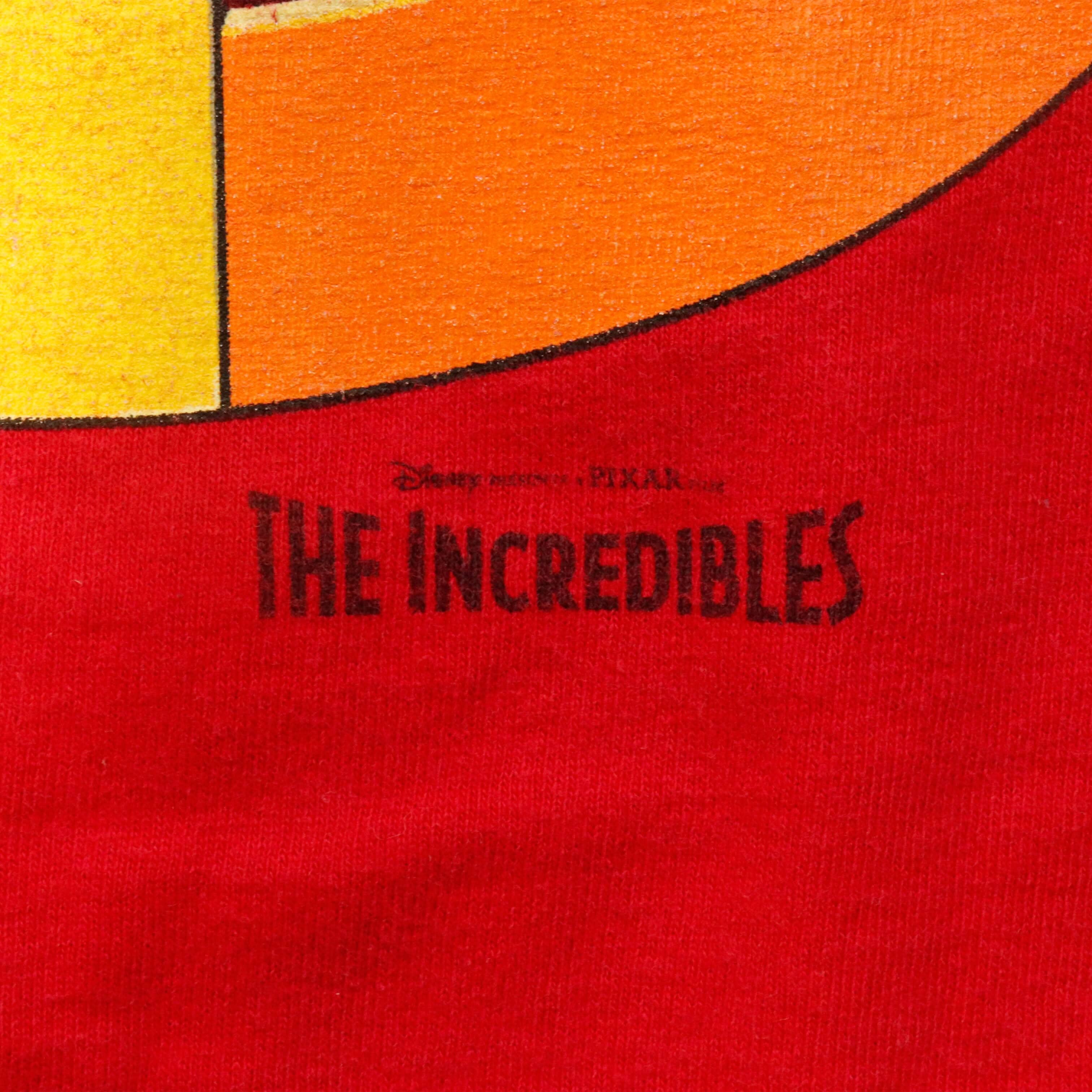 Vintage Disney Store The Incredibles Logo Ringer T-Shirt Size L FAIF.CA 