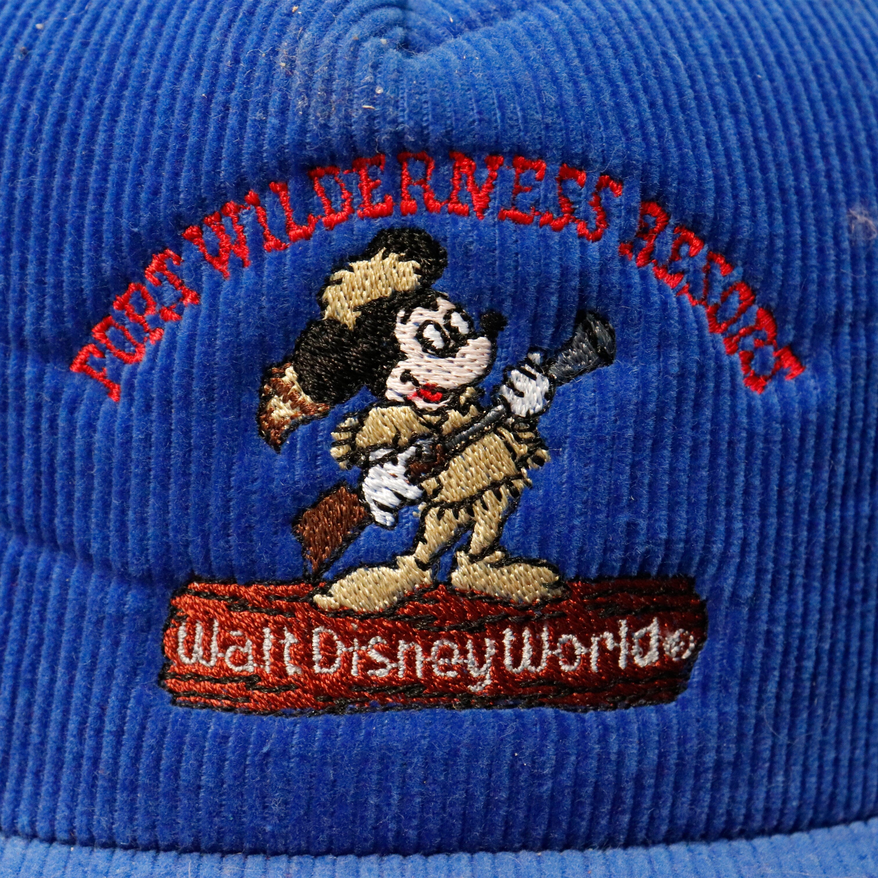 Vintage Disney World Fort Wilderness Resort Corduroy Trucker Hat EÉRA 