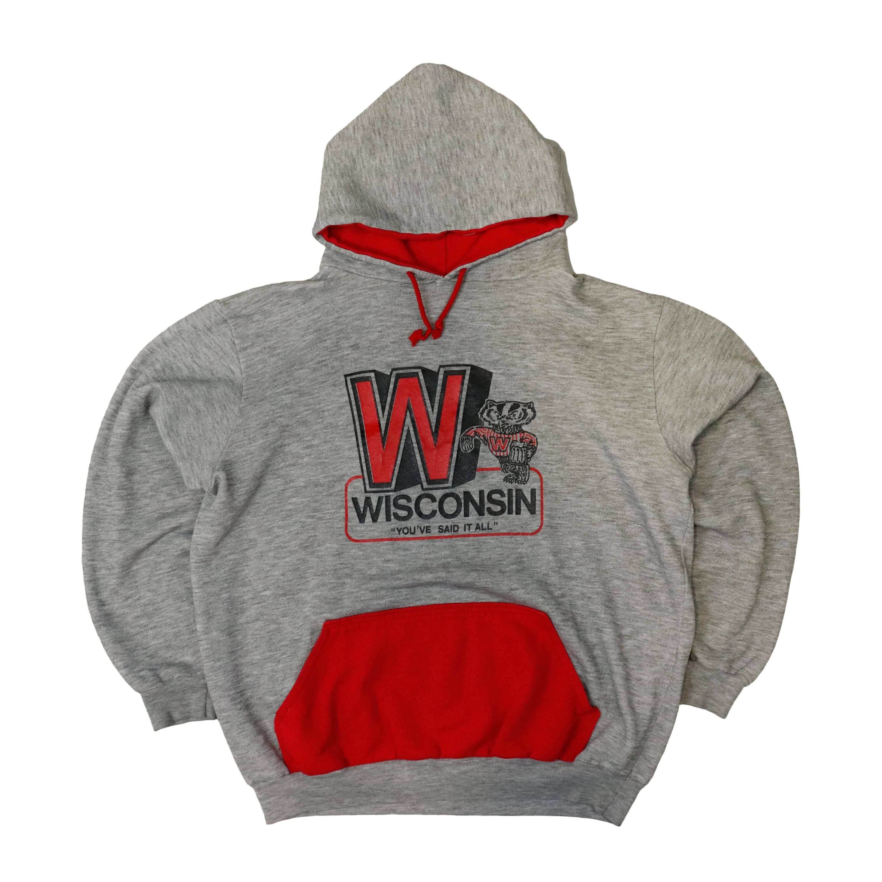 Vintage Dodger Wisconsin Graphic Hoodie Sweatshirt Size XL FAIF.CA 