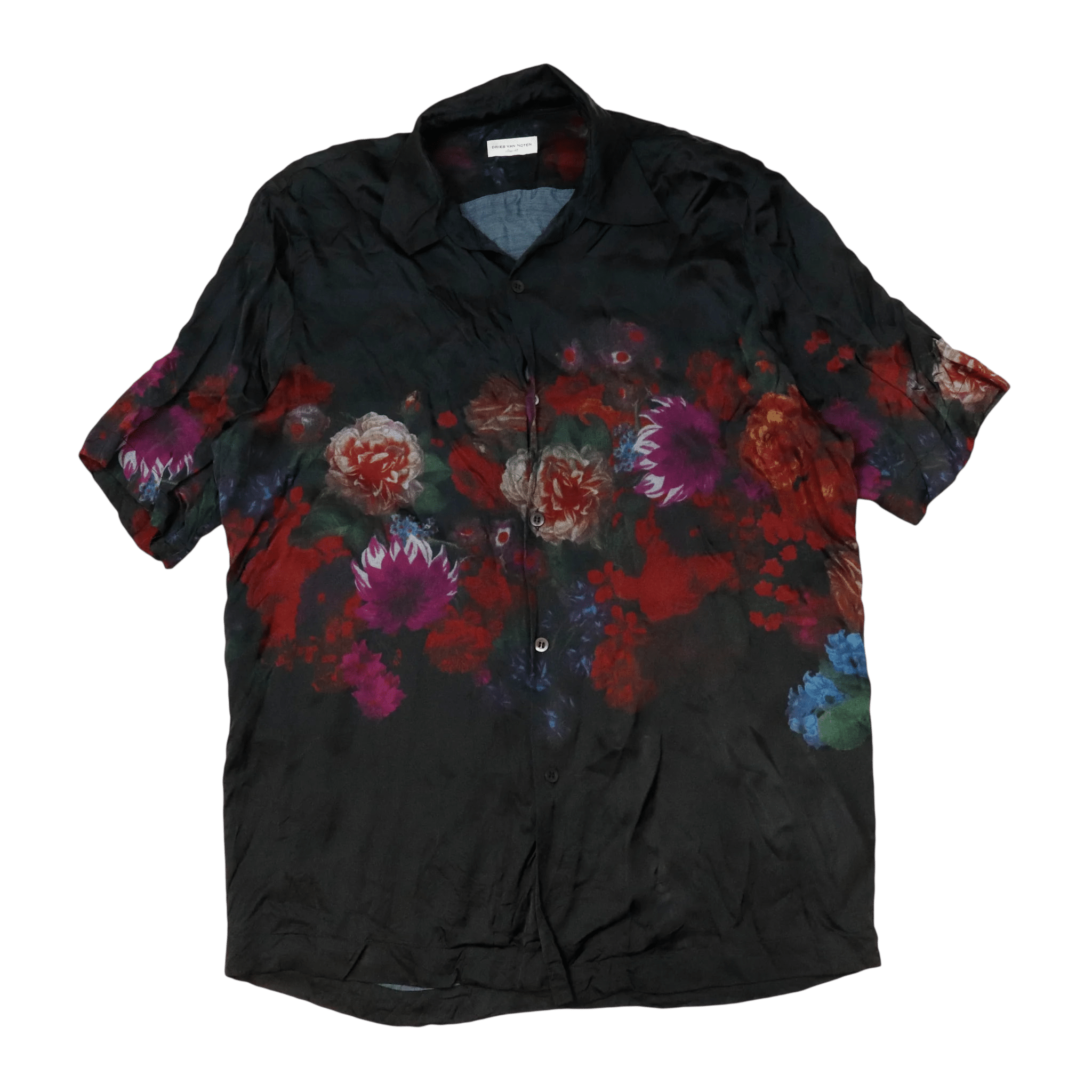 Vintage Dries Van Noten Button Up Size 48 Floral Dries Van Noten 