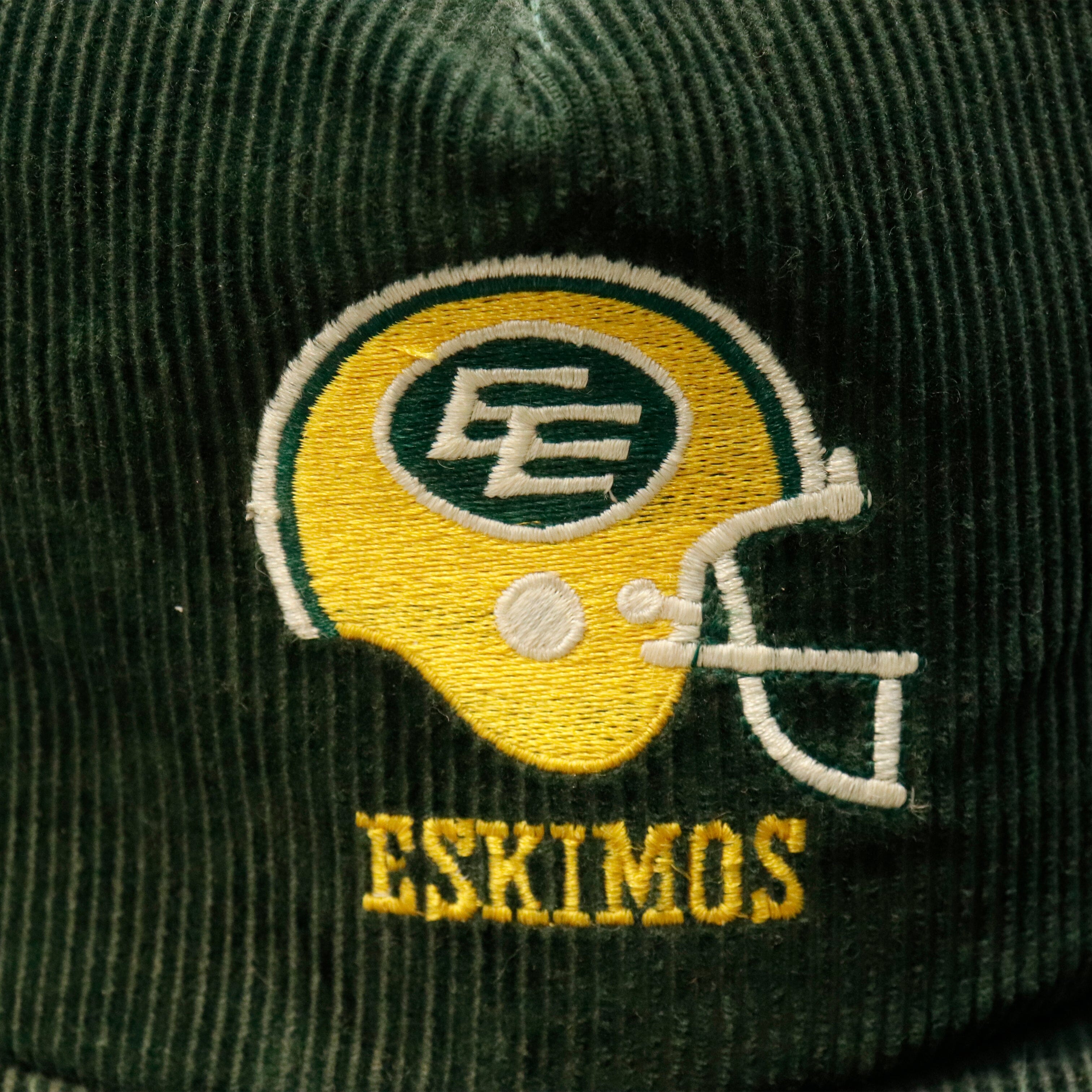 Vintage Edmonton Eskimos Corduroy Snapback Cap Size One Size FŪL 