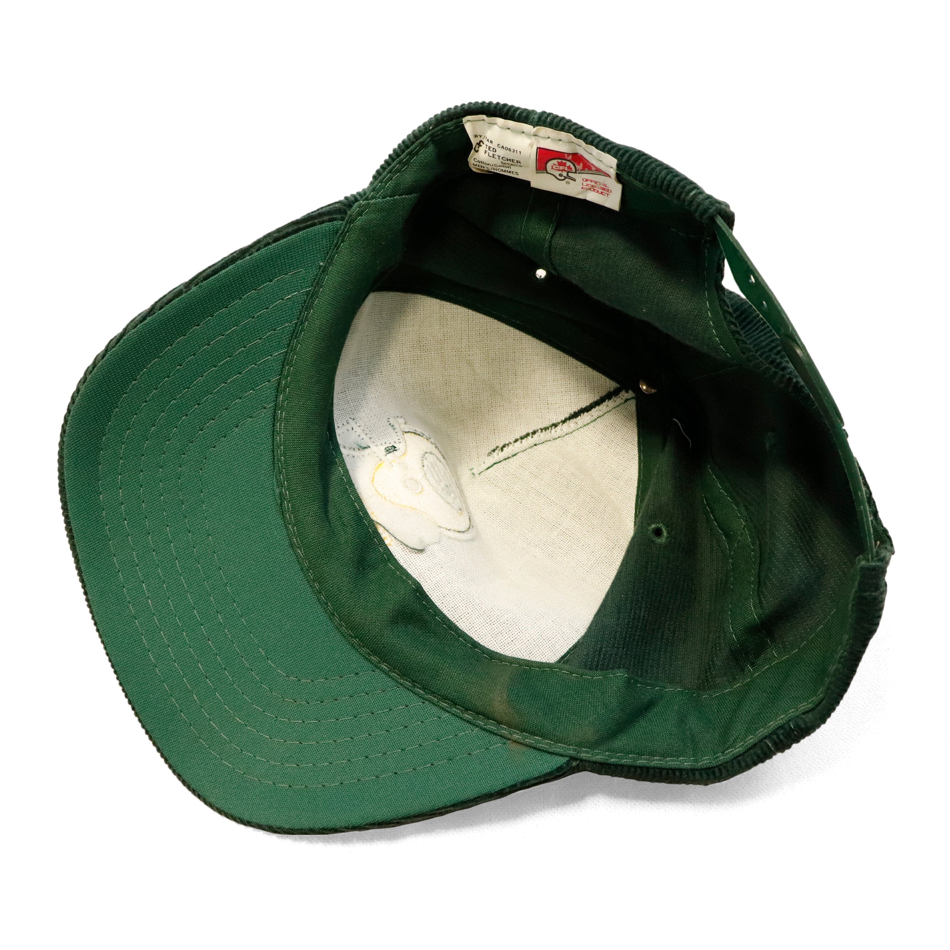 Vintage Edmonton Eskimos Corduroy Snapback Cap Size One Size FŪL 