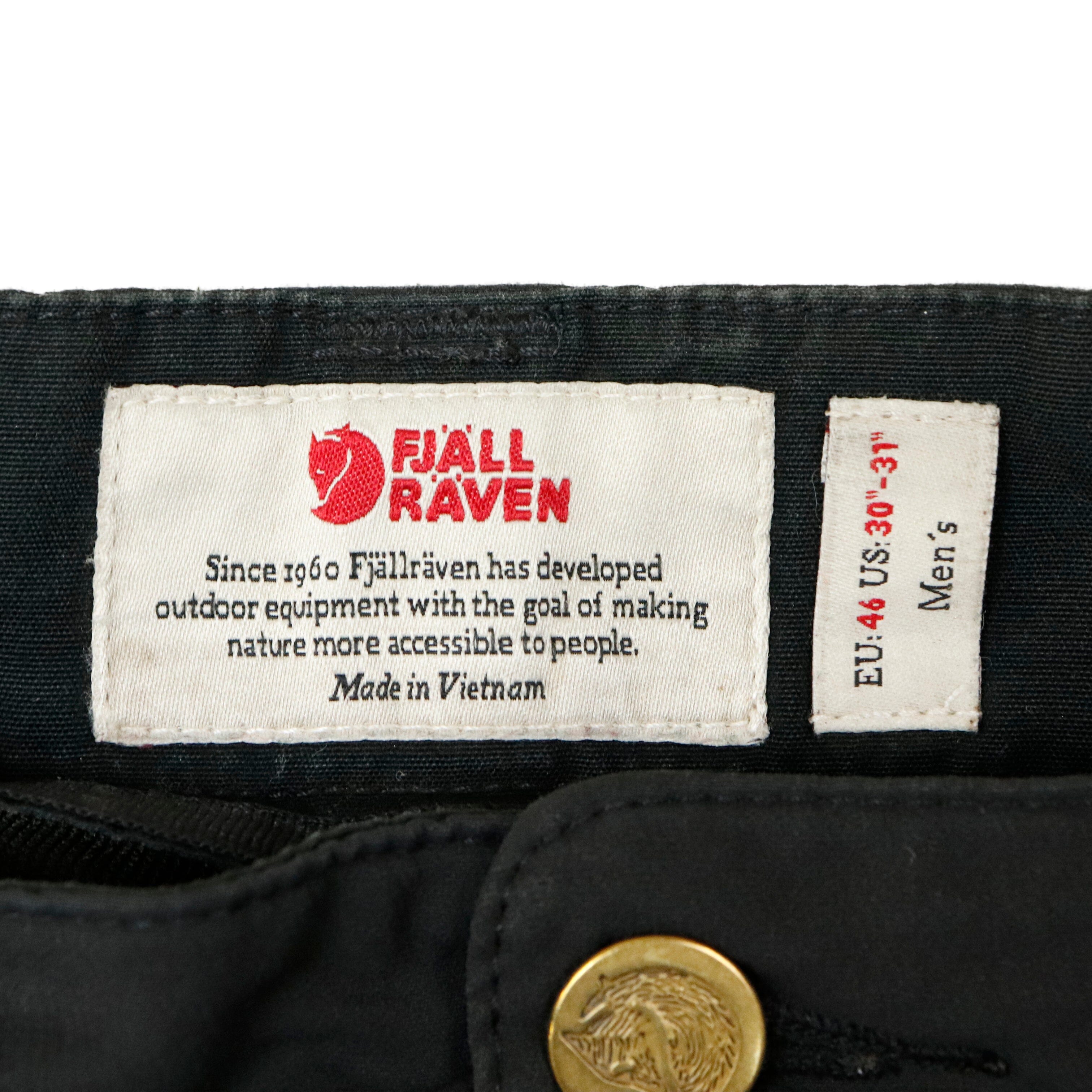 Vintage Fjall Raven Black Shorts Size 30 Fjällräven 