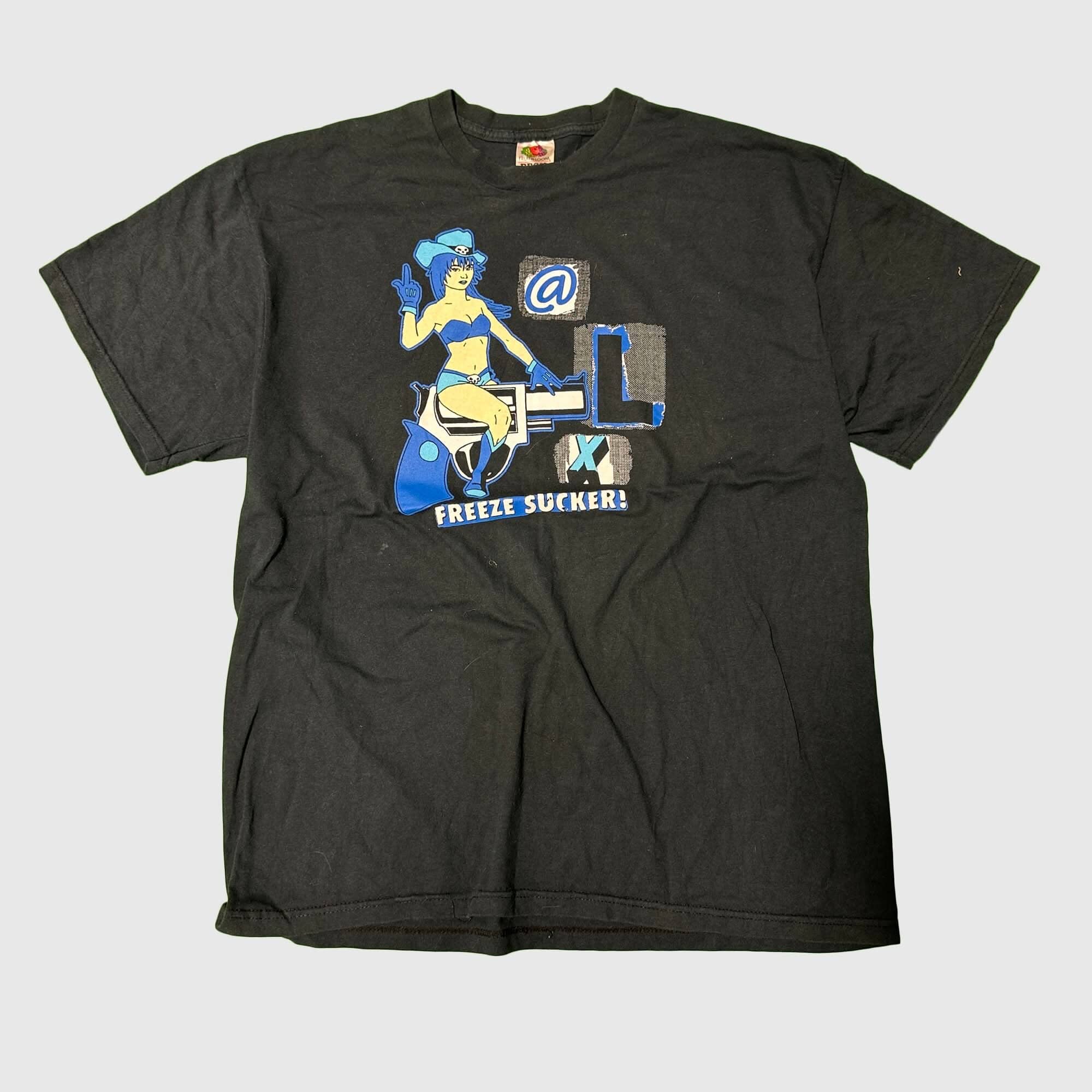 Vintage Fruit of the Loom Freeze Sucker Pin-Up Graphic T-Shirt Size XL FAIF.CA 