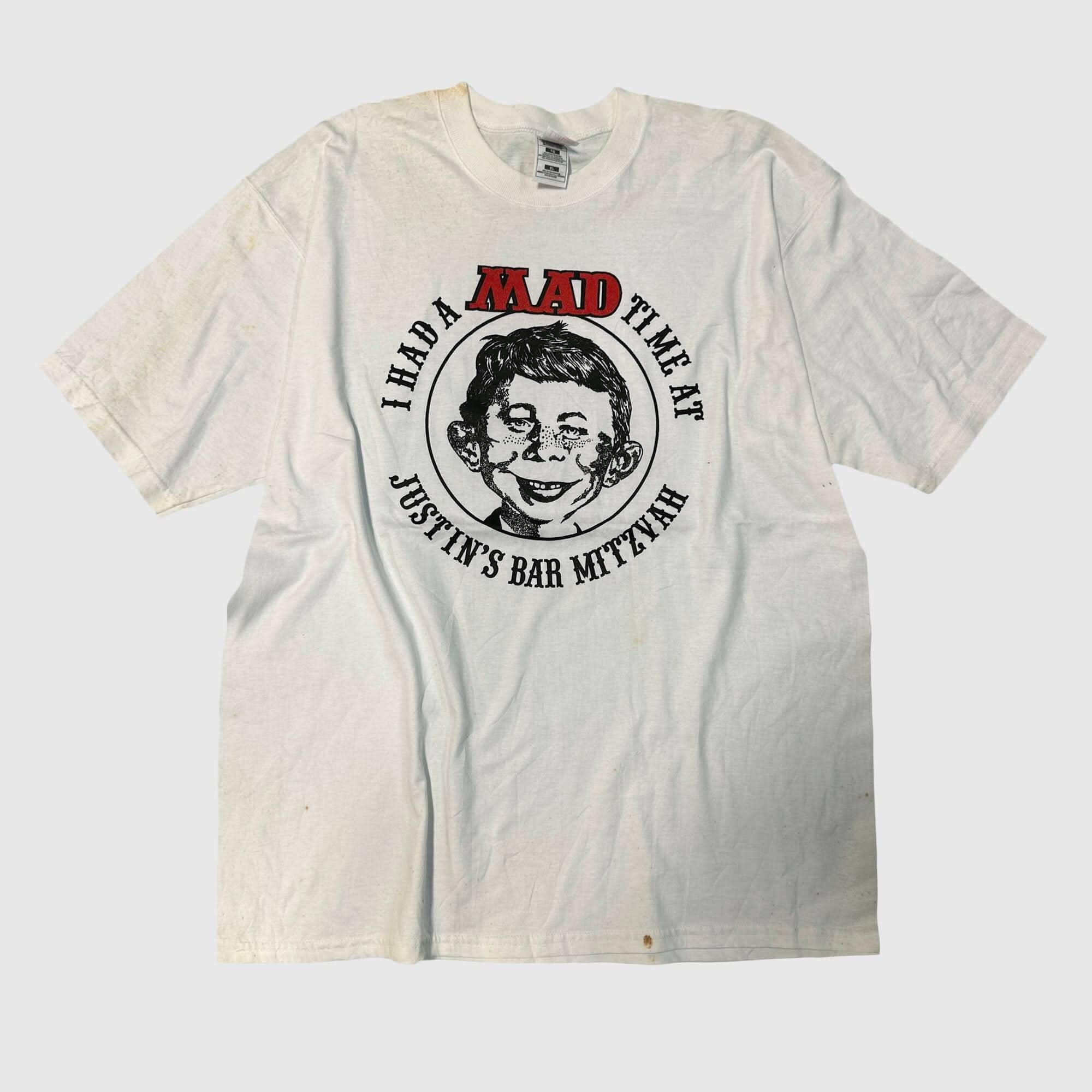 Vintage Fruit of the Loom MAD Magazine Bar Mitzvah Graphic T-Shirt Size XL FAIF.CA 