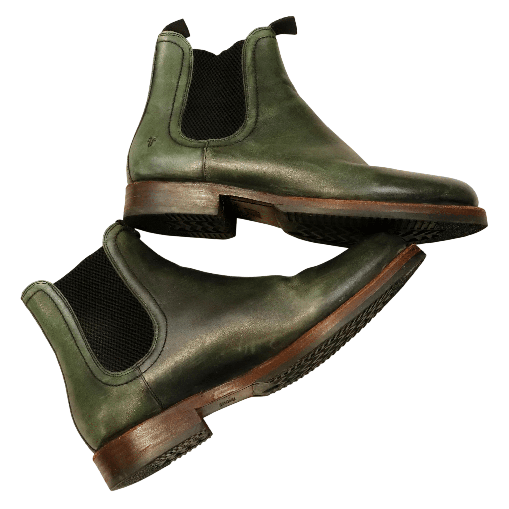 Vintage Frye Green Leather Chelsea Boots Size 10M Frye 